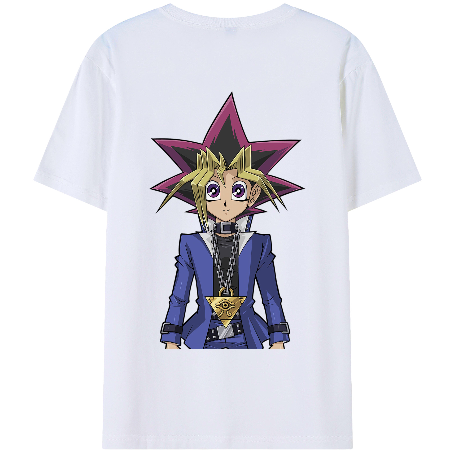 （画像用） 遊☆戯☆王 Yu-Gi-Oh! 綿100％ メンズ半袖Tシャツ（バックプリント） 通気性