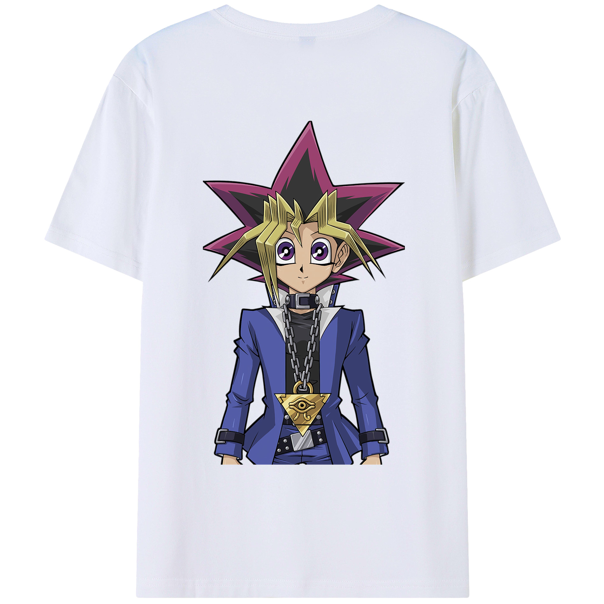 （画像用） 遊☆戯☆王 Yu-Gi-Oh! 綿100％ メンズ半袖Tシャツ（バックプリント） 通気性