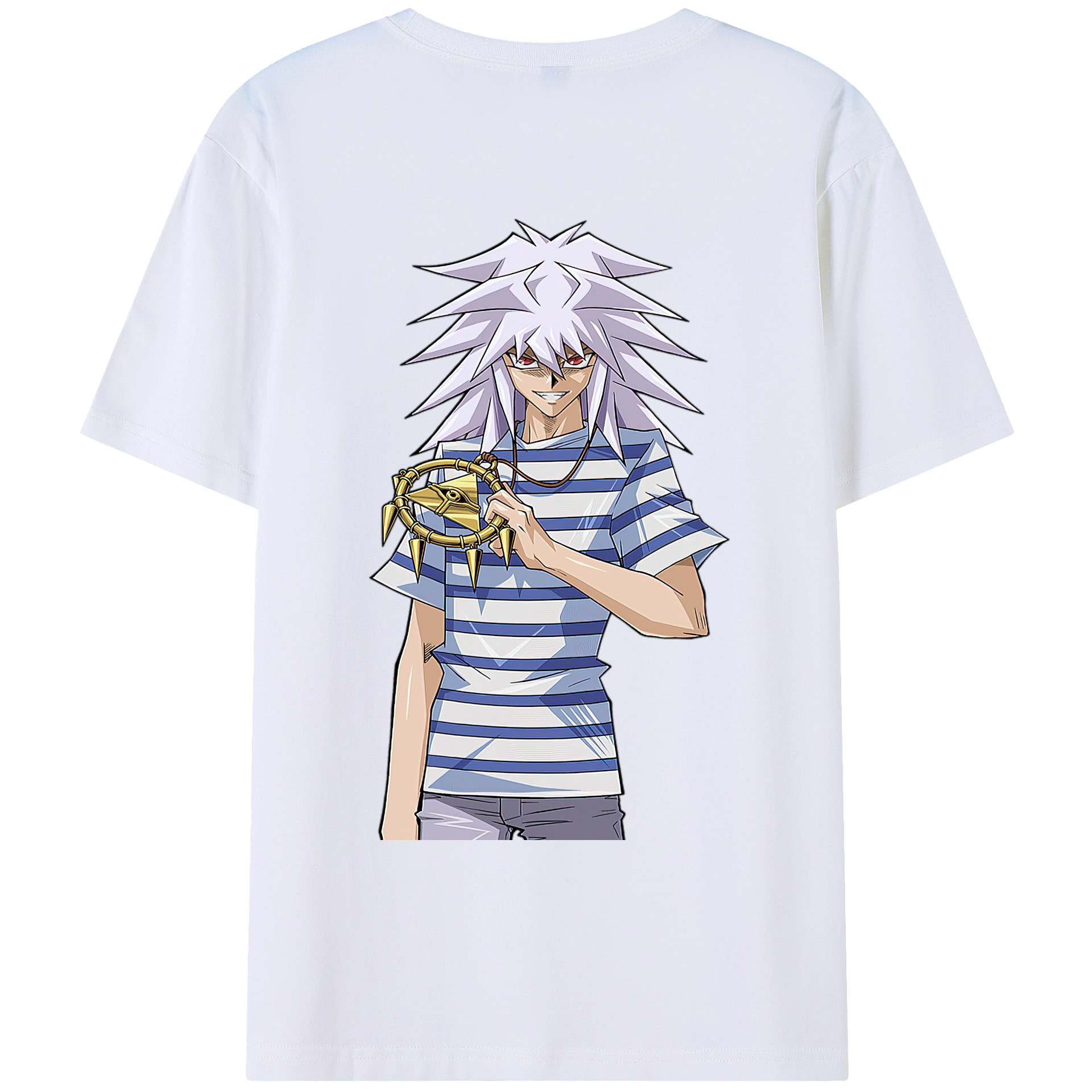 （画像用） 遊☆戯☆王 Yu-Gi-Oh! 綿100％ メンズ半袖Tシャツ（バックプリント） 通気性