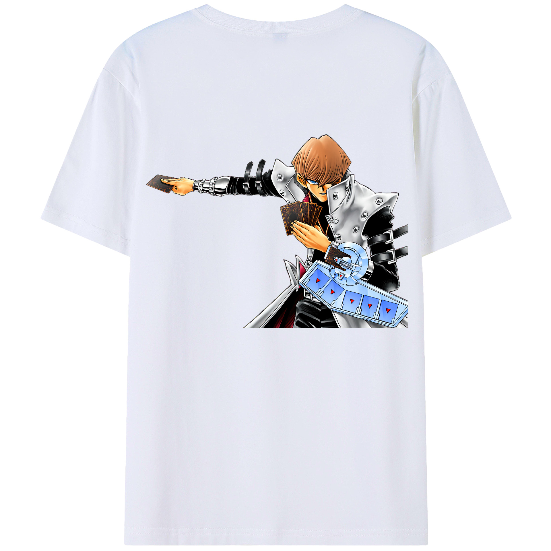（画像用） 遊☆戯☆王 Yu-Gi-Oh! 綿100％ メンズ半袖Tシャツ（バックプリント） 通気性