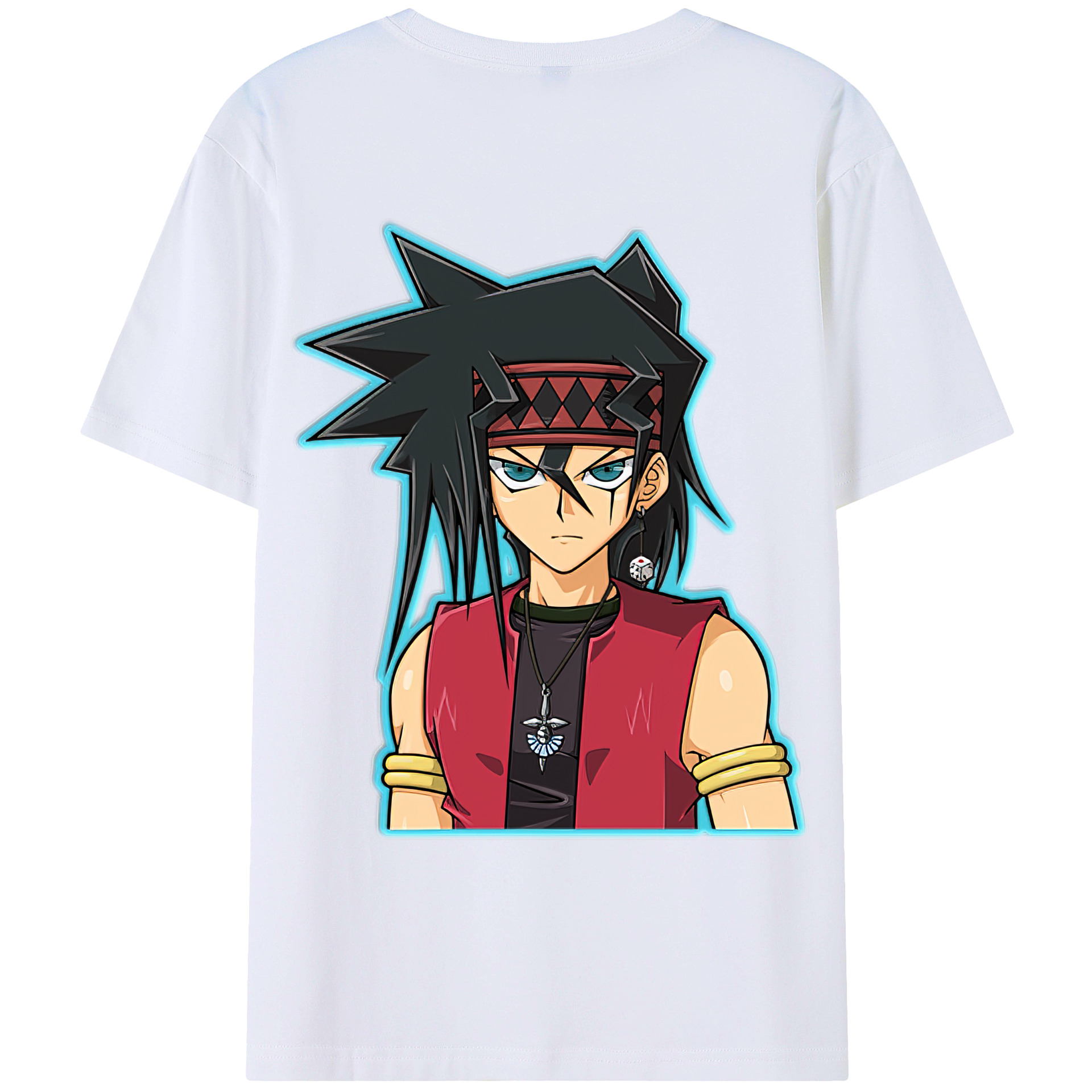 （画像用） 遊☆戯☆王 Yu-Gi-Oh! 綿100％ メンズ半袖Tシャツ（バックプリント） 通気性