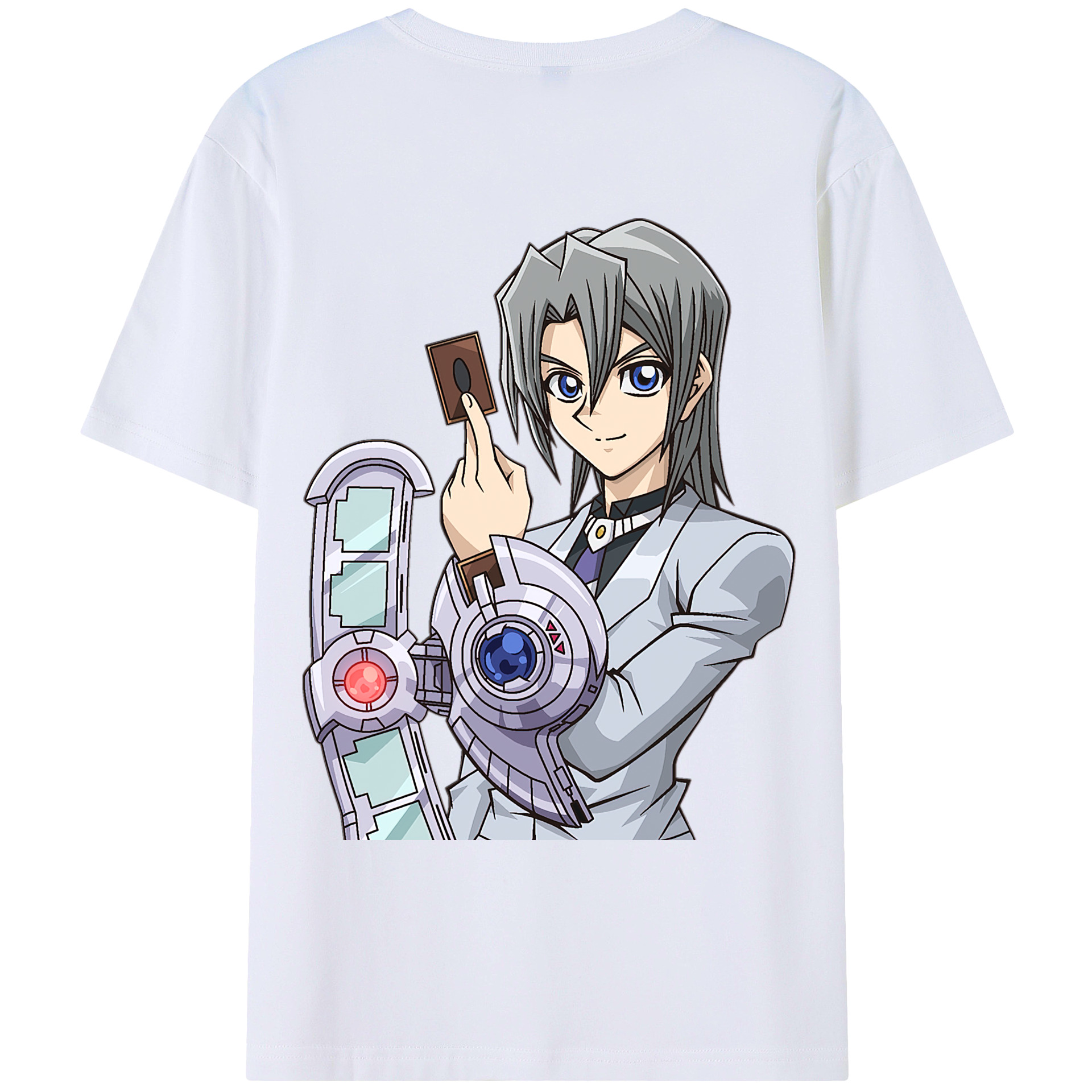 （画像用） 遊☆戯☆王 Yu-Gi-Oh! 綿100％ メンズ半袖Tシャツ（バックプリント） 通気性
