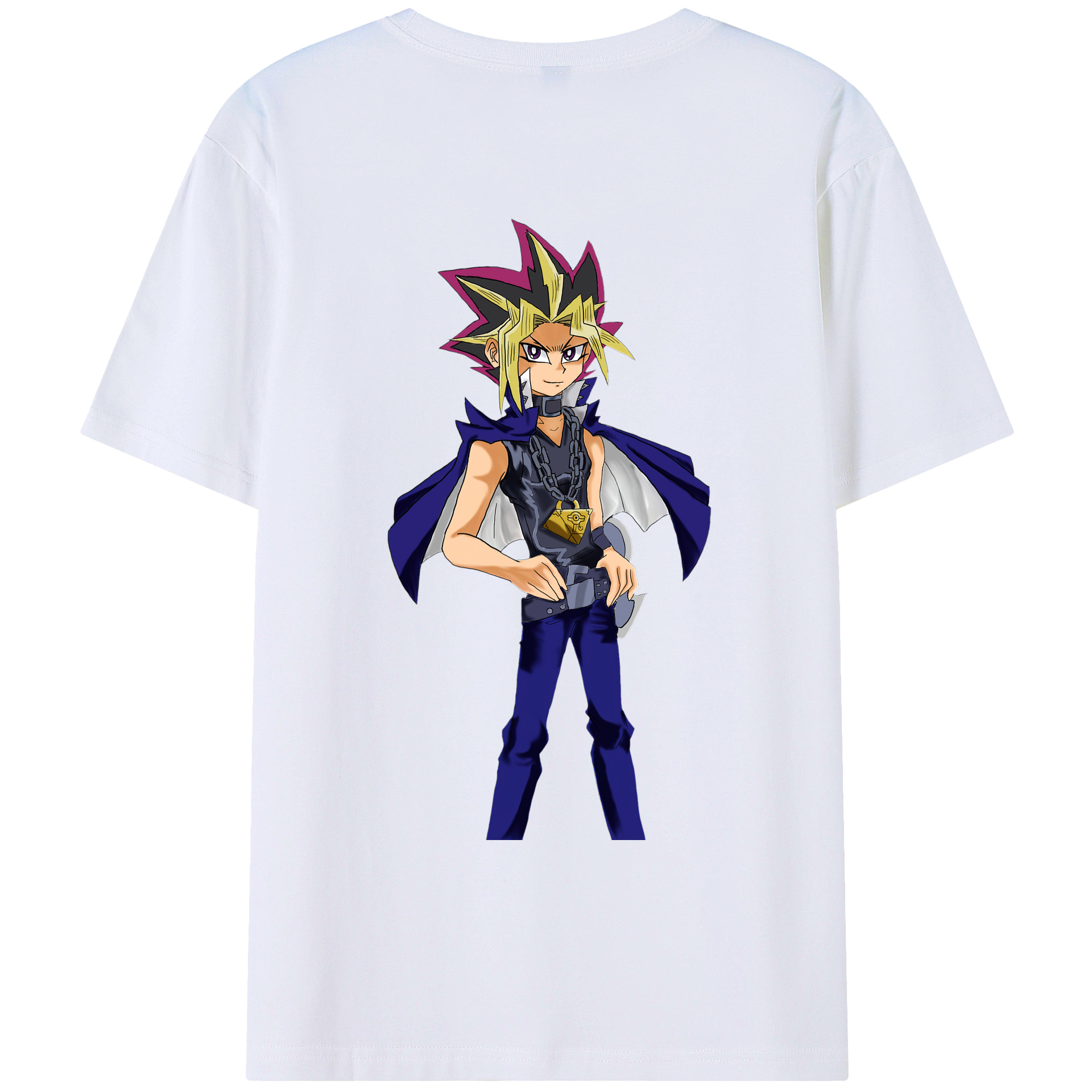 （画像用） 遊☆戯☆王 Yu-Gi-Oh! 綿100％ メンズ半袖Tシャツ（バックプリント） 通気性