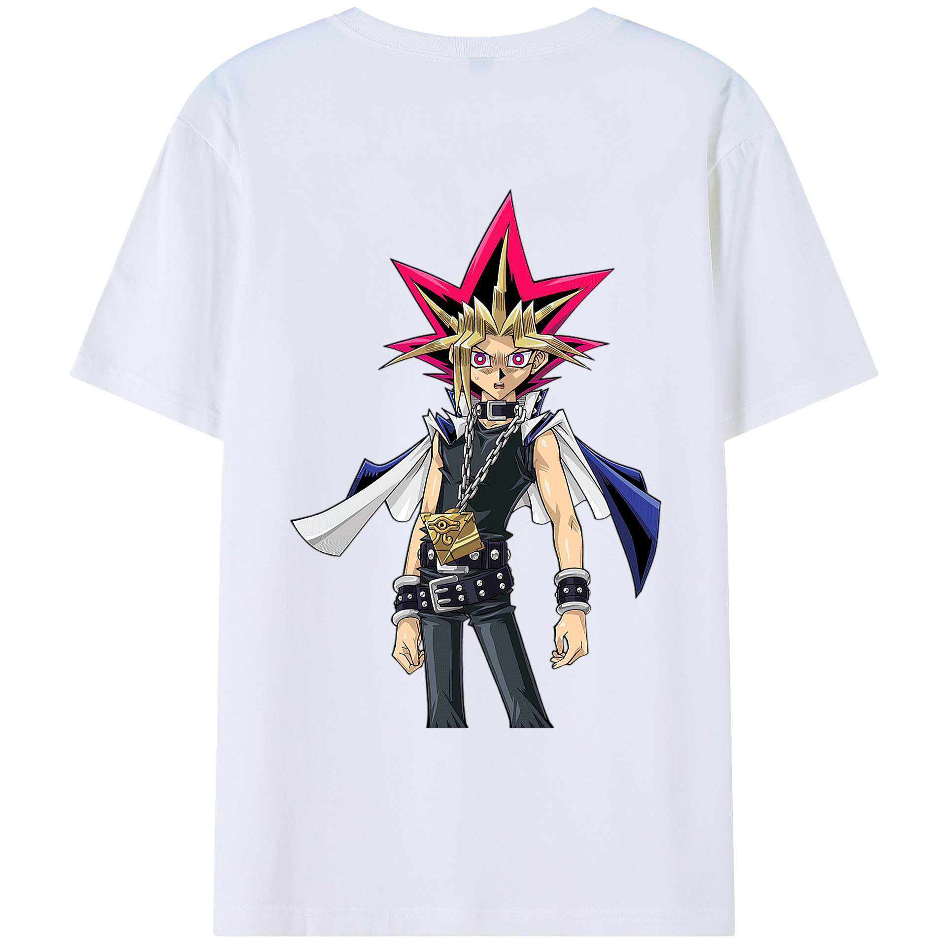 （画像用） 遊☆戯☆王 Yu-Gi-Oh! 綿100％ メンズ半袖Tシャツ（バックプリント） 通気性