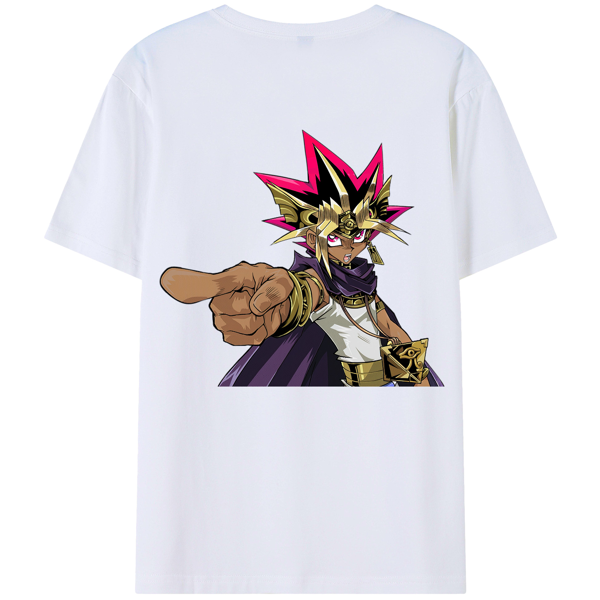 （画像用） 遊☆戯☆王 Yu-Gi-Oh! 綿100％ メンズ半袖Tシャツ（バックプリント） 通気性