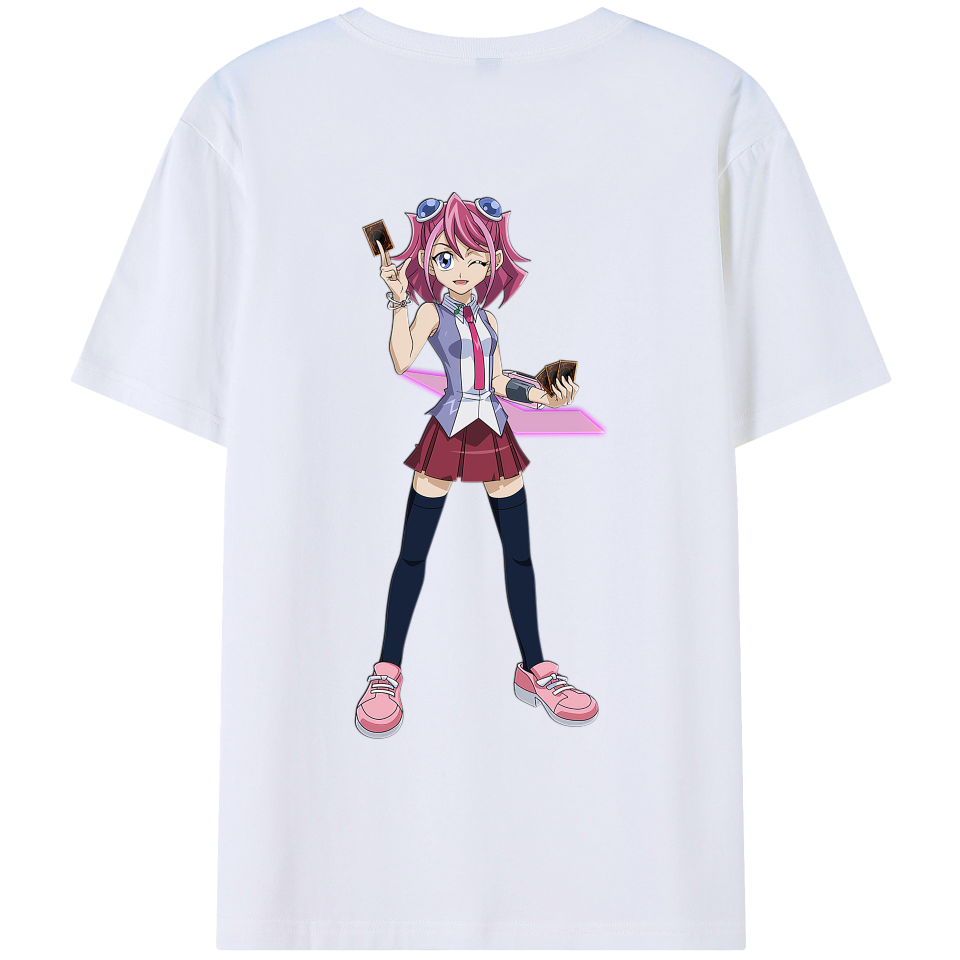 （画像用） 遊☆戯☆王 Yu-Gi-Oh! 綿100％ メンズ半袖Tシャツ（バックプリント） 通気性