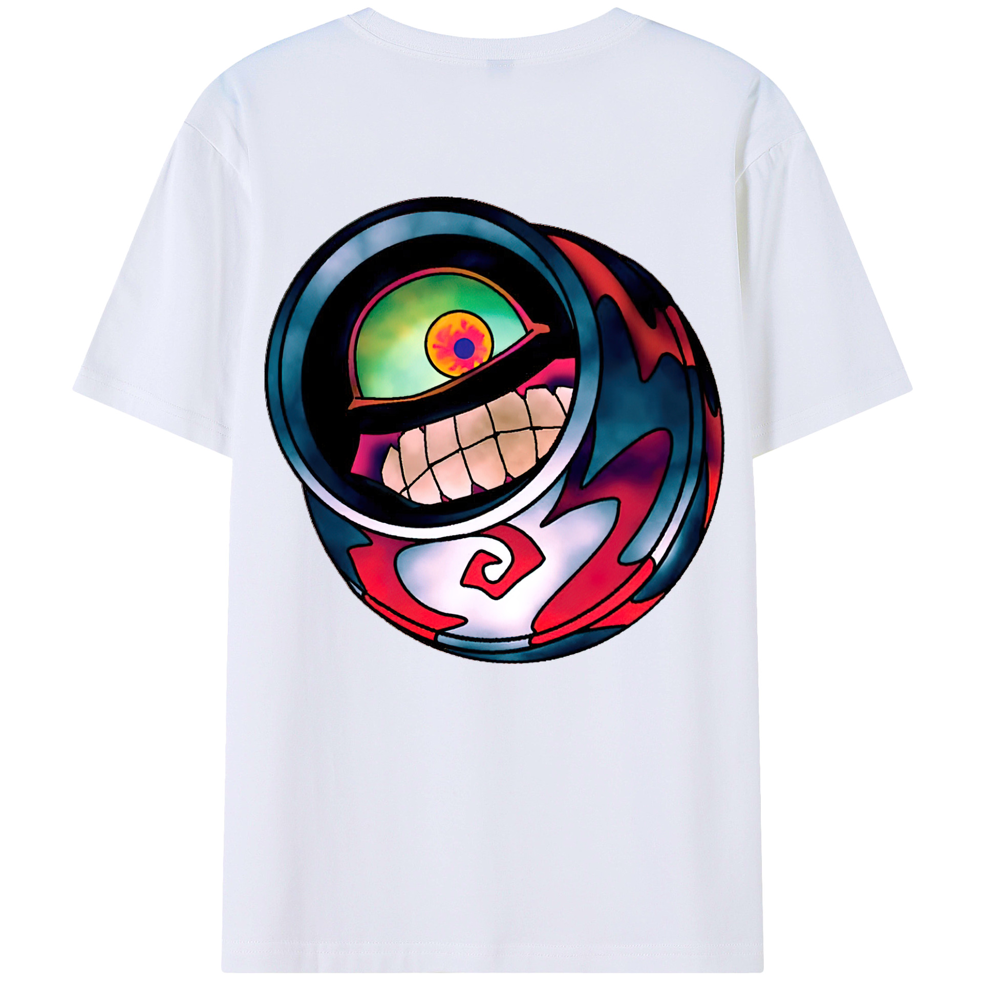 （画像用） 遊☆戯☆王 Yu-Gi-Oh! 綿100％ メンズ半袖Tシャツ（バックプリント） 通気性