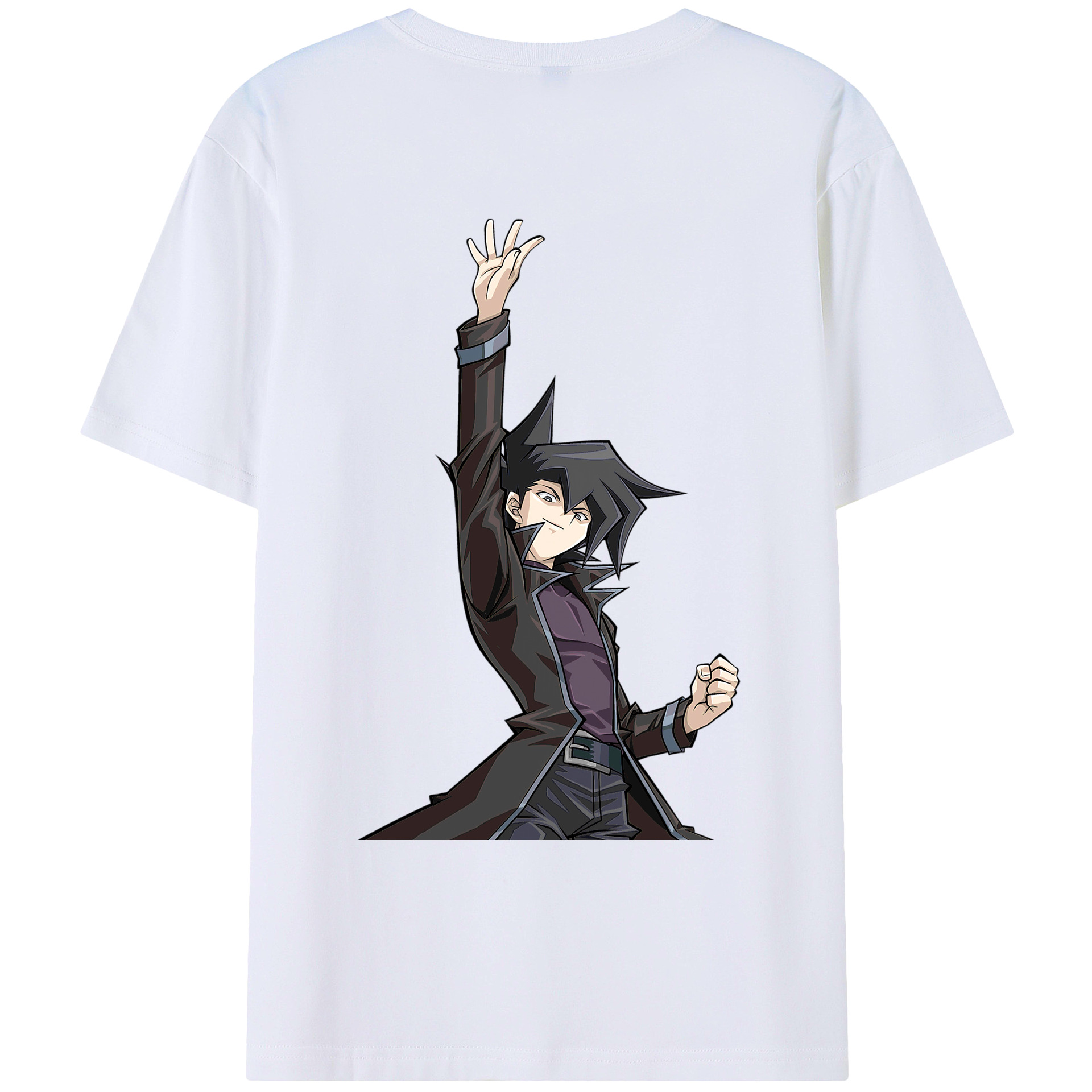 （画像用） 遊☆戯☆王 Yu-Gi-Oh! 綿100％ メンズ半袖Tシャツ（バックプリント） 通気性