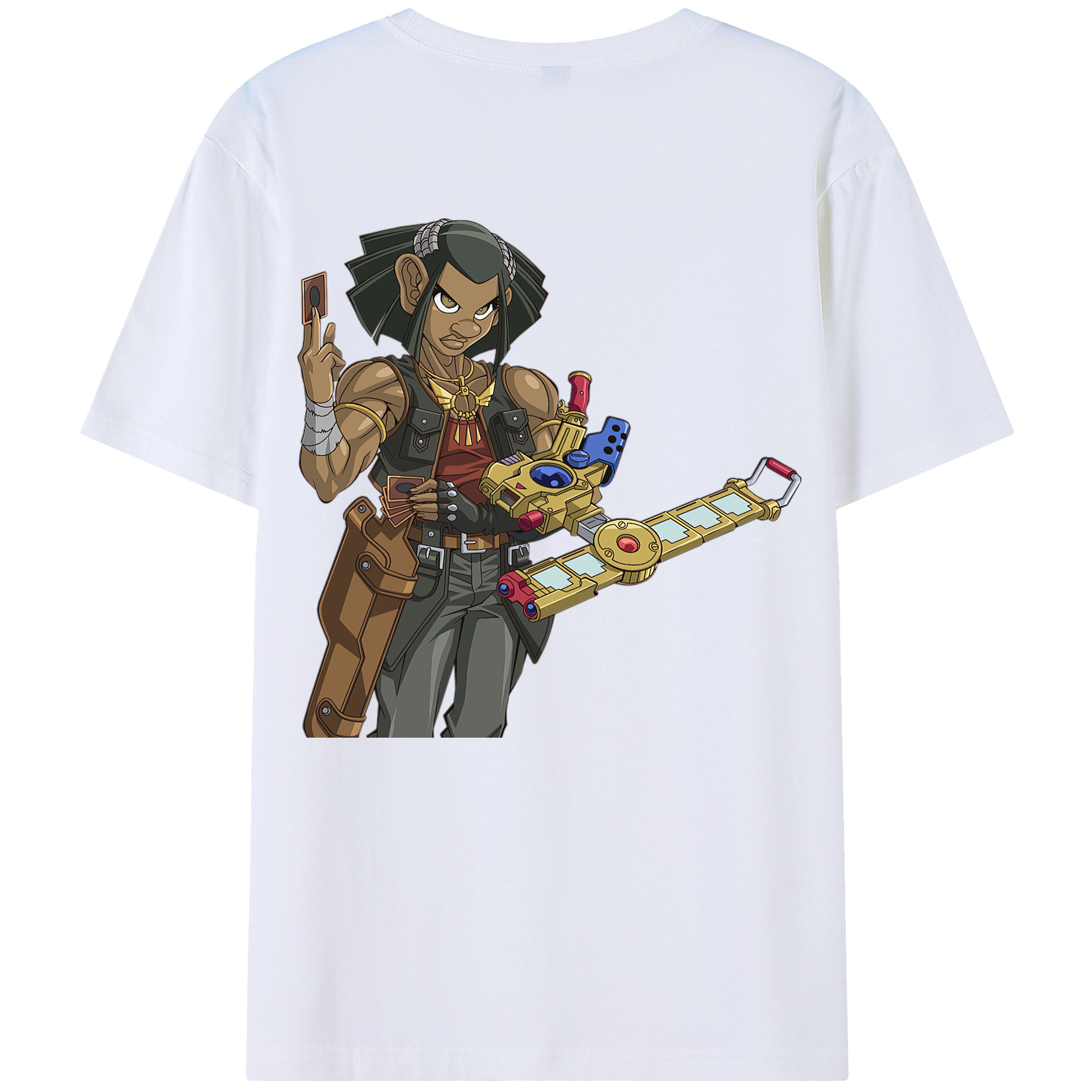 （画像用） 遊☆戯☆王 Yu-Gi-Oh! 綿100％ メンズ半袖Tシャツ（バックプリント） 通気性