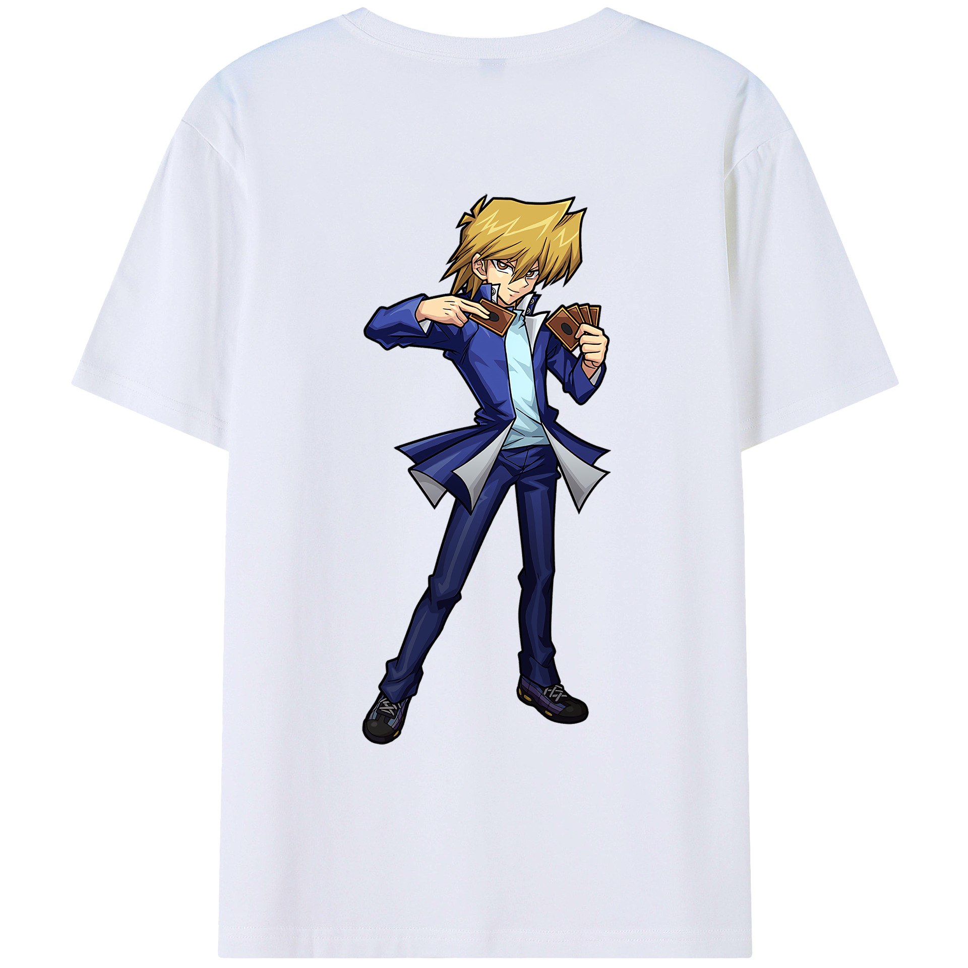 （画像用） 遊☆戯☆王 Yu-Gi-Oh! 綿100％ メンズ半袖Tシャツ（バックプリント） 通気性