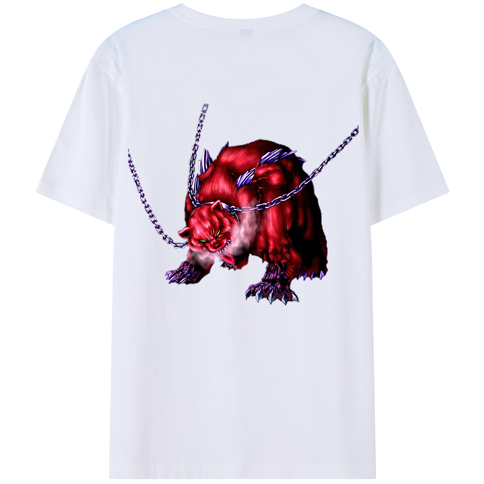 （画像用） 遊☆戯☆王 Yu-Gi-Oh! 綿100％ メンズ半袖Tシャツ（バックプリント） 通気性