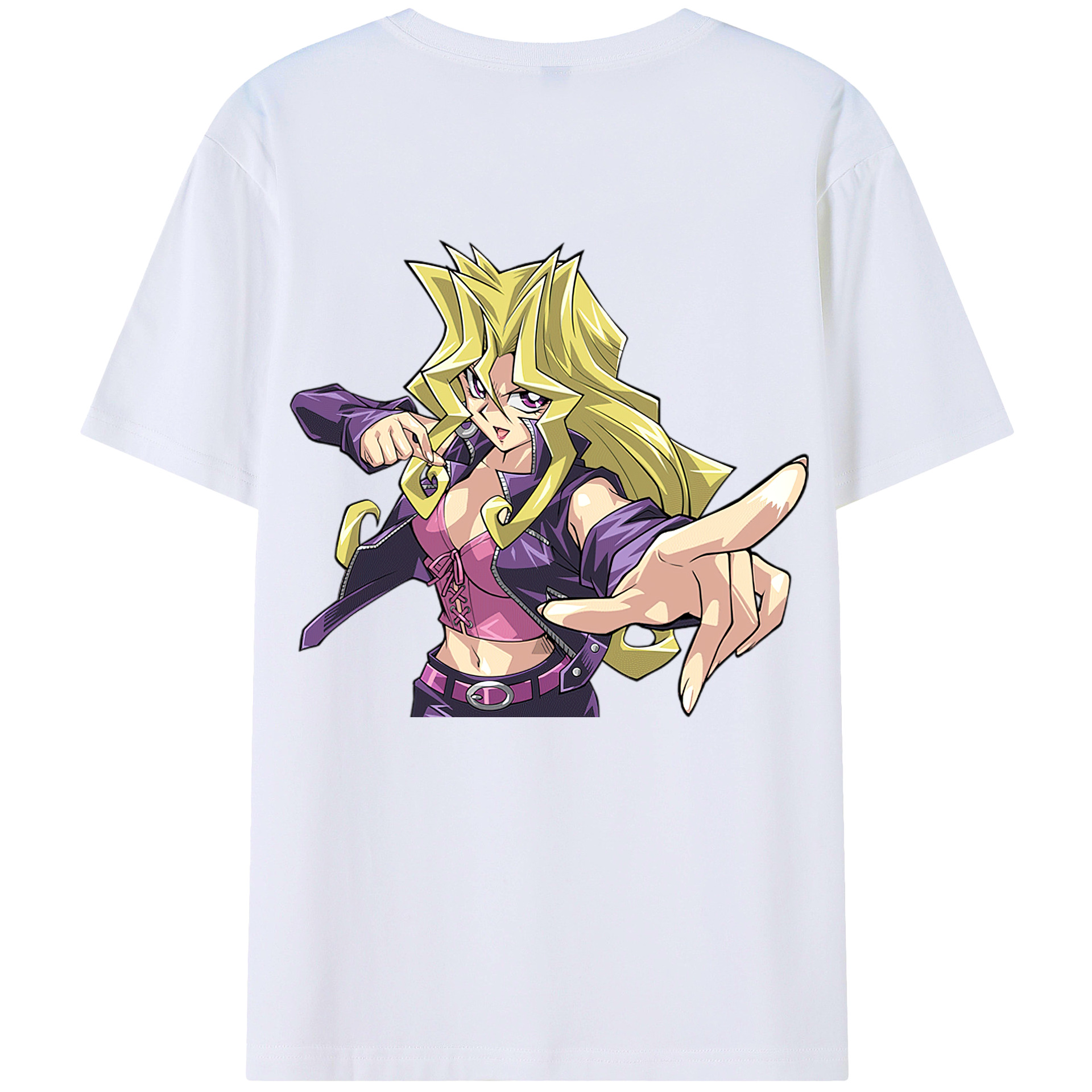 （画像用） 遊☆戯☆王 Yu-Gi-Oh! 綿100％ メンズ半袖Tシャツ（バックプリント） 通気性