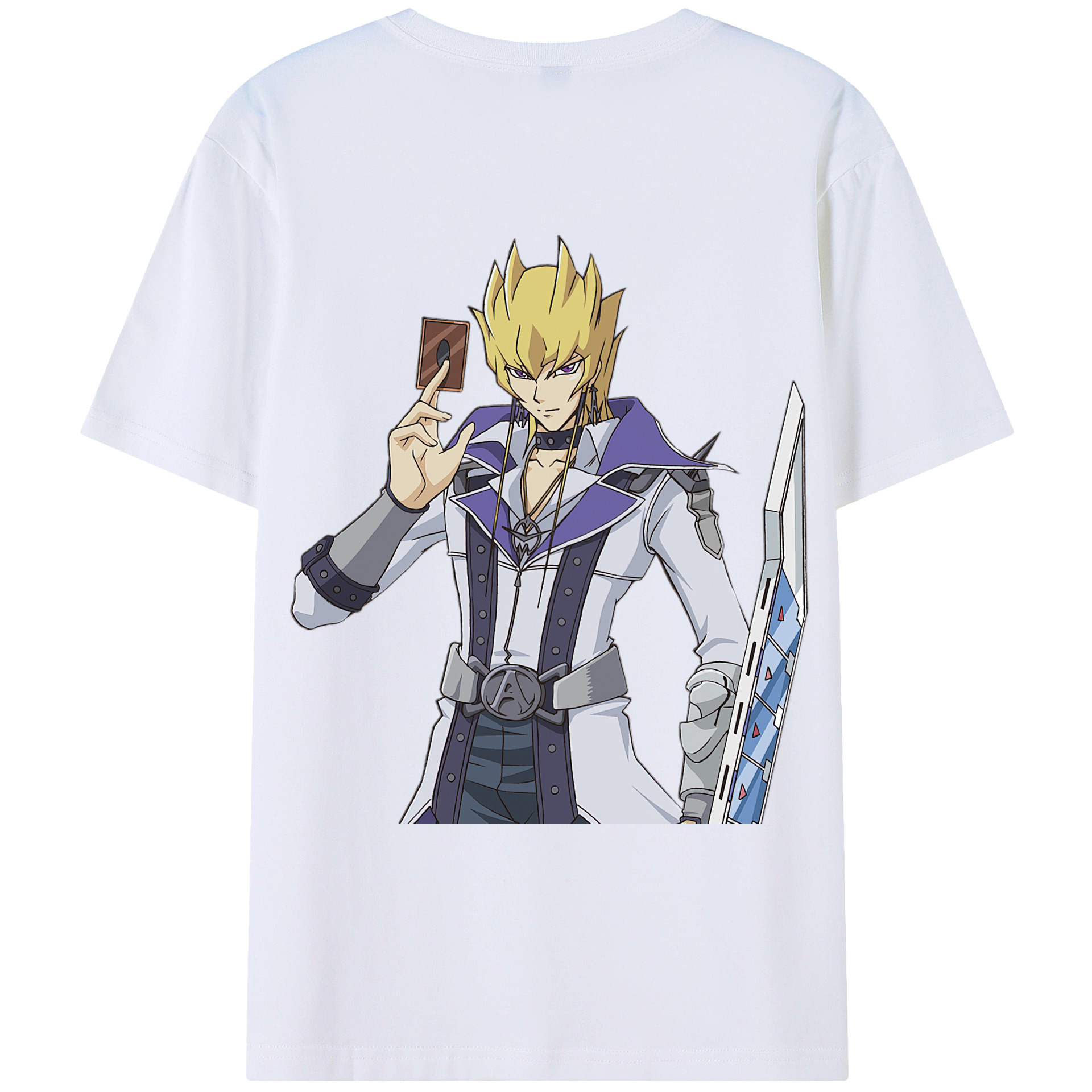 （画像用） 遊☆戯☆王 Yu-Gi-Oh! 綿100％ メンズ半袖Tシャツ（バックプリント） 通気性
