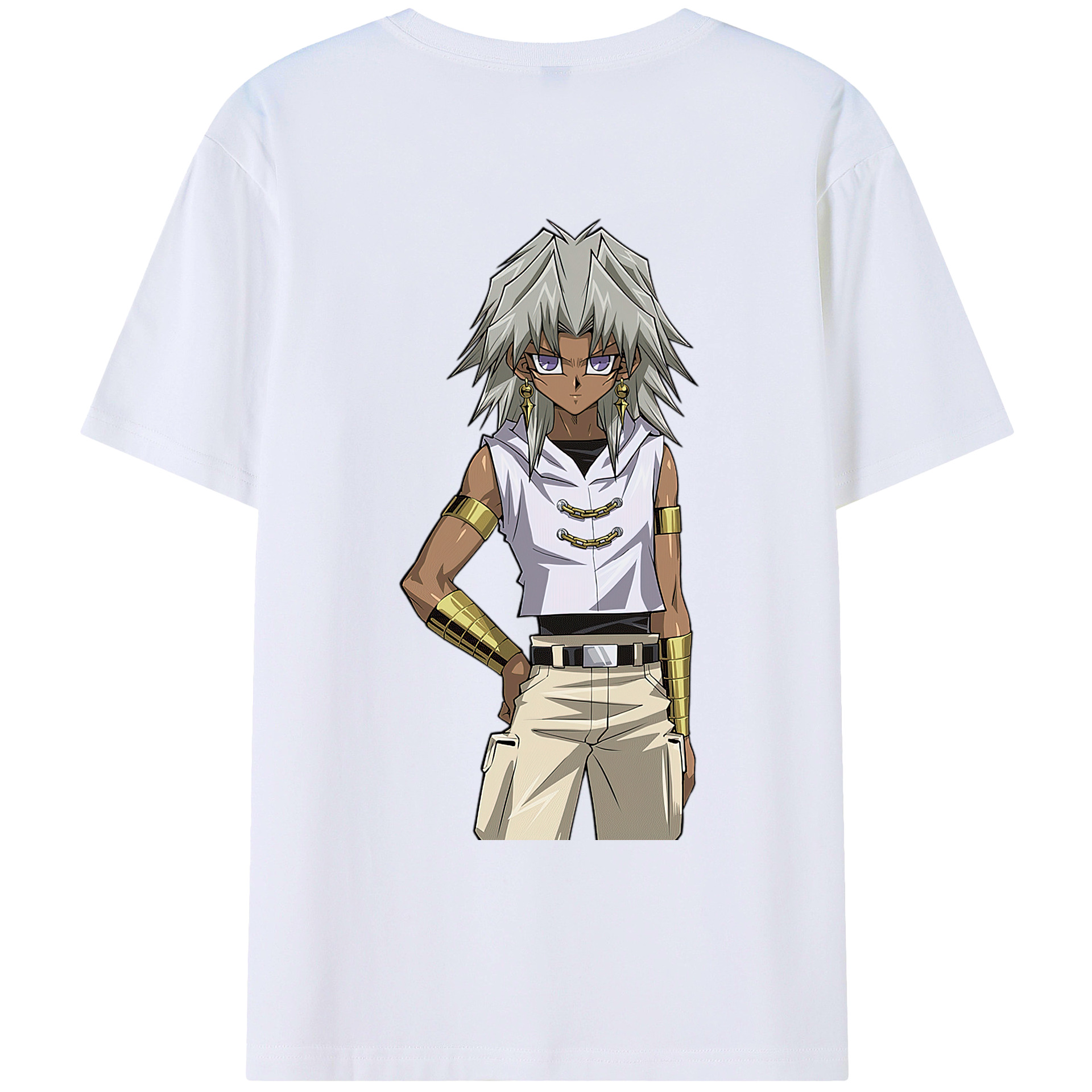 （画像用） 遊☆戯☆王 Yu-Gi-Oh! 綿100％ メンズ半袖Tシャツ（バックプリント） 通気性