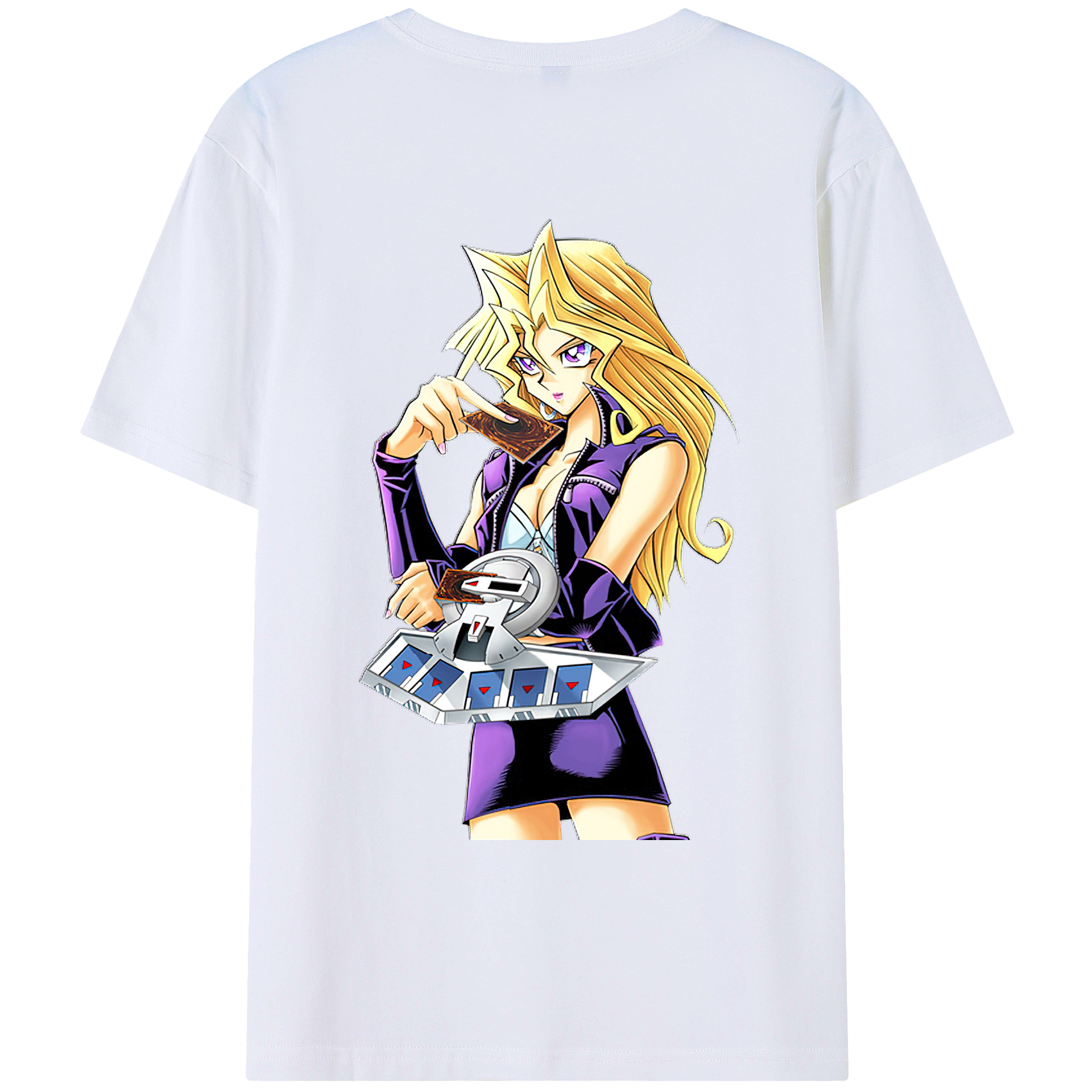 （画像用） 遊☆戯☆王 Yu-Gi-Oh! 綿100％ メンズ半袖Tシャツ（バックプリント） 通気性