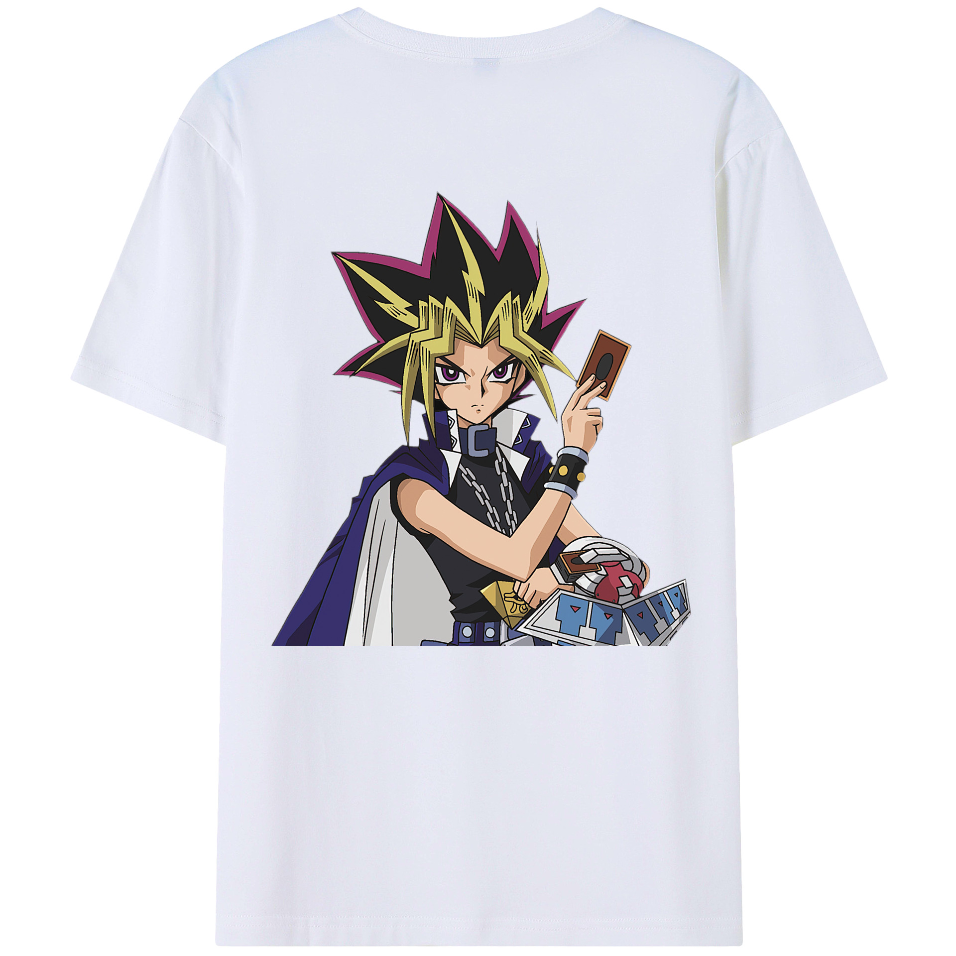 （画像用） 遊☆戯☆王 Yu-Gi-Oh! 綿100％ メンズ半袖Tシャツ（バックプリント） 通気性