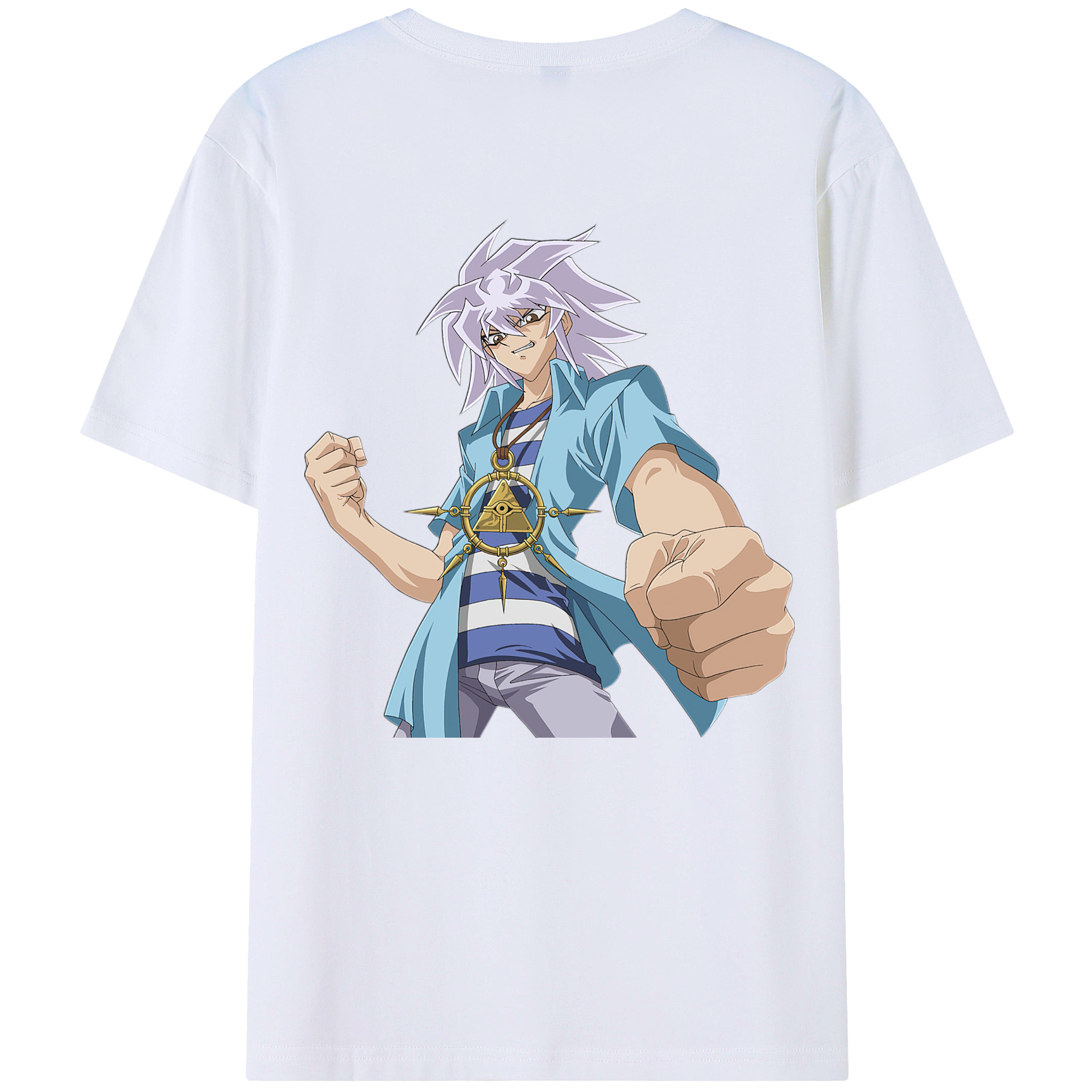 （画像用） 遊☆戯☆王 Yu-Gi-Oh! 綿100％ メンズ半袖Tシャツ（バックプリント） 通気性