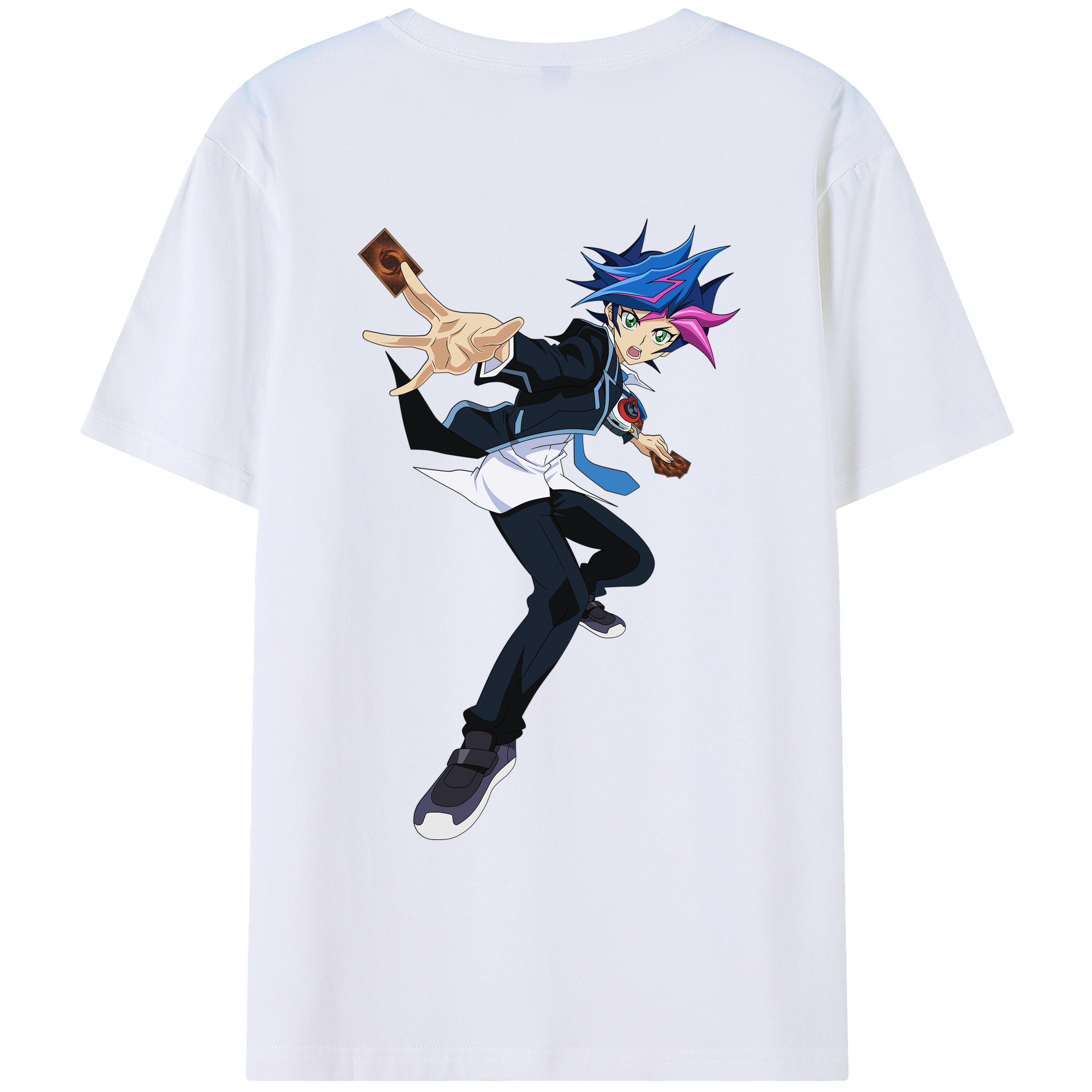 （画像用） 遊☆戯☆王 Yu-Gi-Oh! 綿100％ メンズ半袖Tシャツ（バックプリント） 通気性