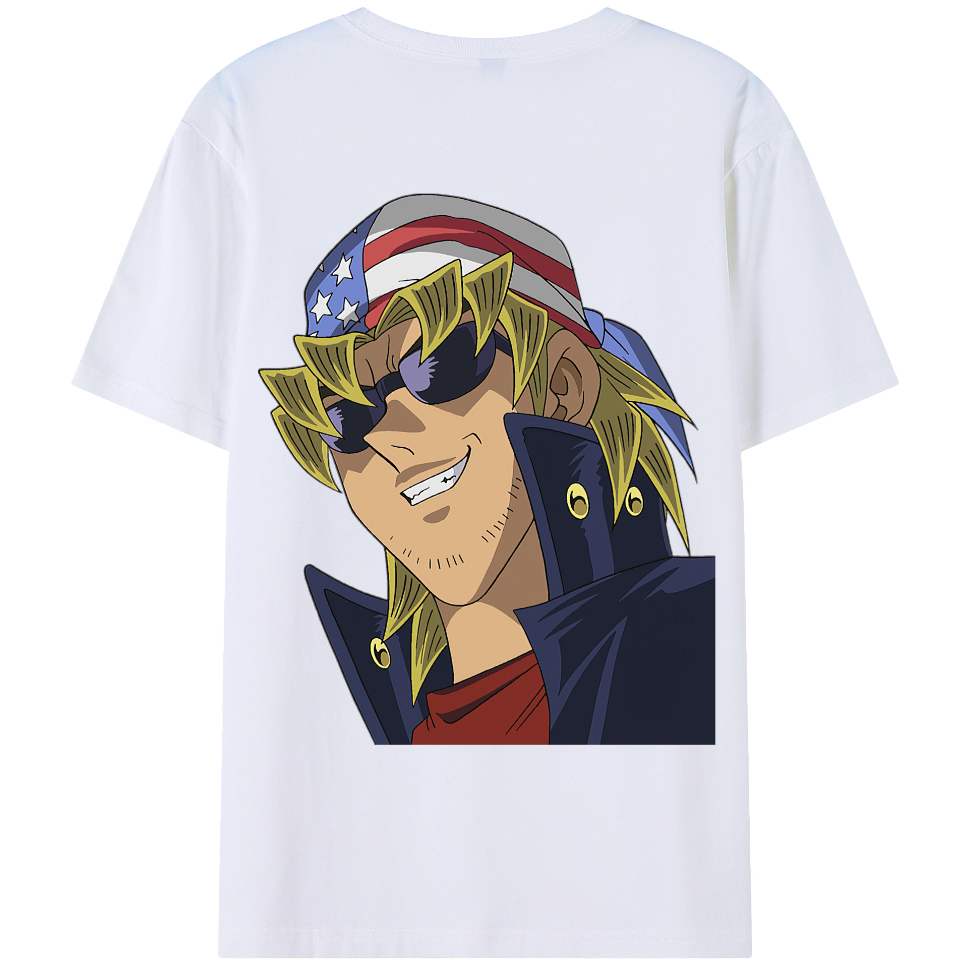 （画像用） 遊☆戯☆王 Yu-Gi-Oh! 綿100％ メンズ半袖Tシャツ（バックプリント） 通気性