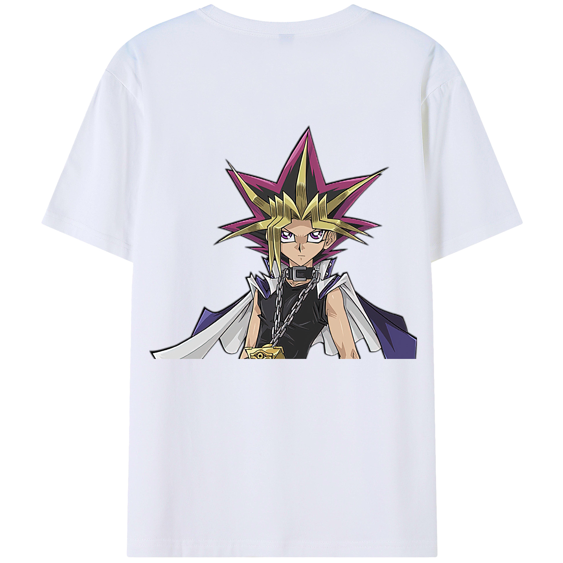 （画像用） 遊☆戯☆王 Yu-Gi-Oh! 綿100％ メンズ半袖Tシャツ（バックプリント） 通気性