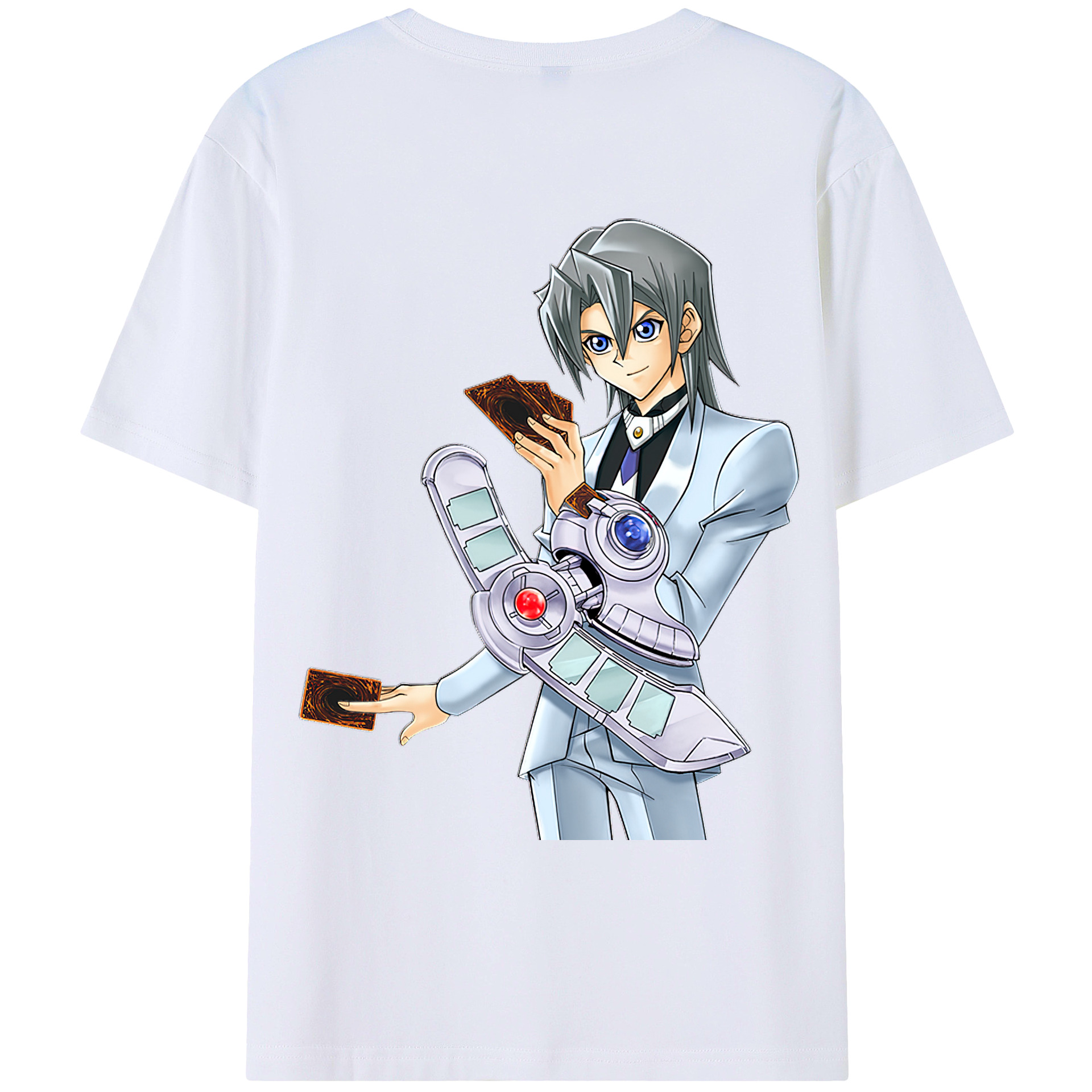（画像用） 遊☆戯☆王 Yu-Gi-Oh! 綿100％ メンズ半袖Tシャツ（バックプリント） 通気性
