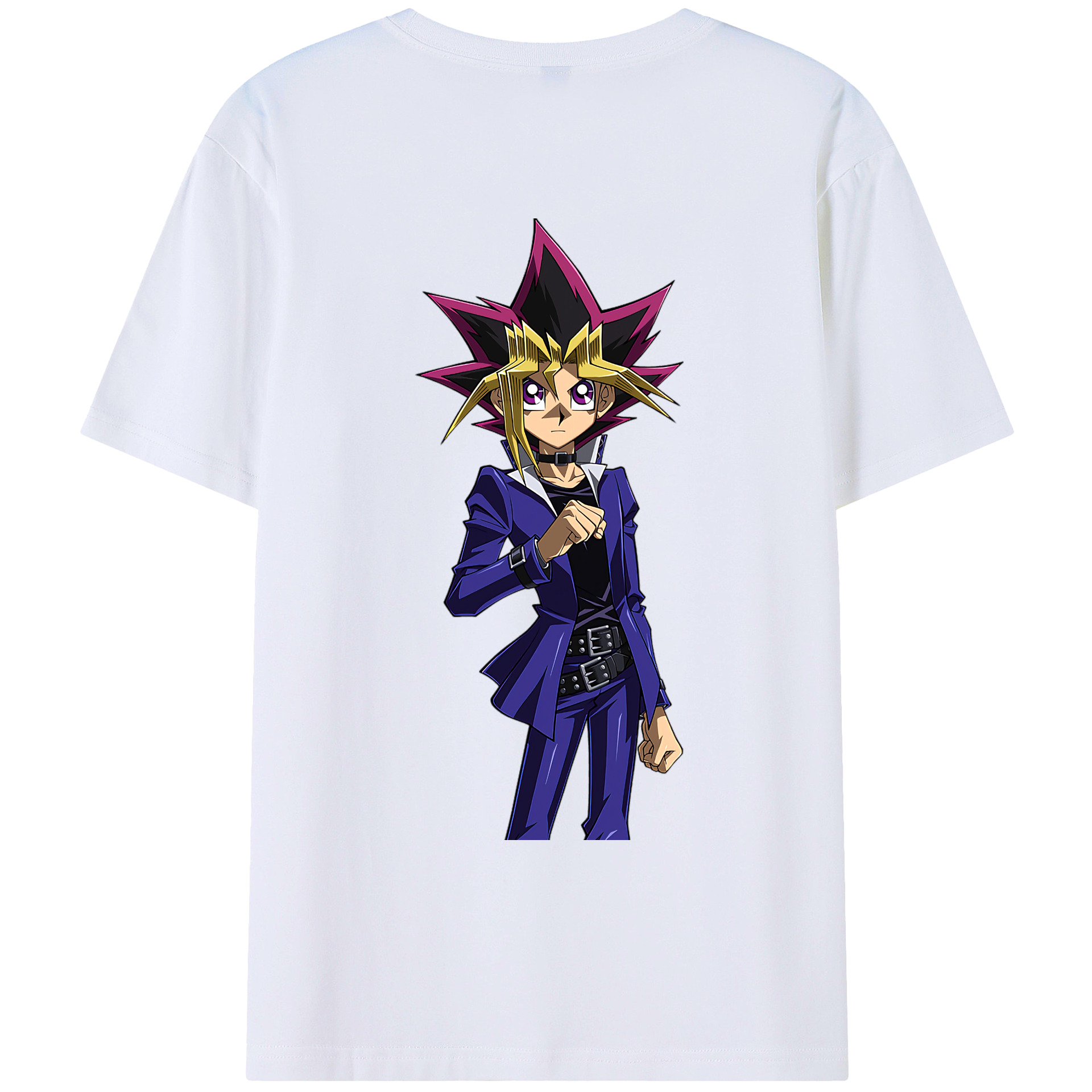 （画像用） 遊☆戯☆王 Yu-Gi-Oh! 綿100％ メンズ半袖Tシャツ（バックプリント） 通気性