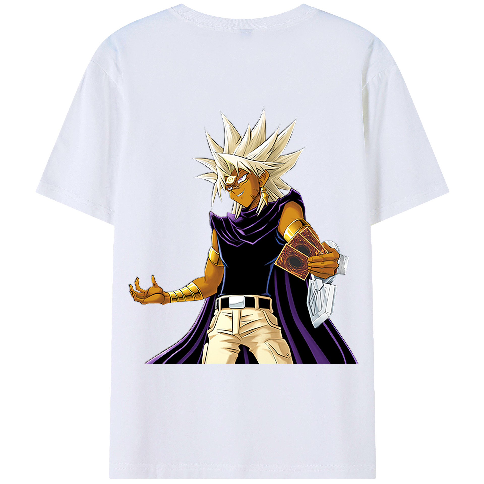 （画像用） 遊☆戯☆王 Yu-Gi-Oh! 綿100％ メンズ半袖Tシャツ（バックプリント） 通気性