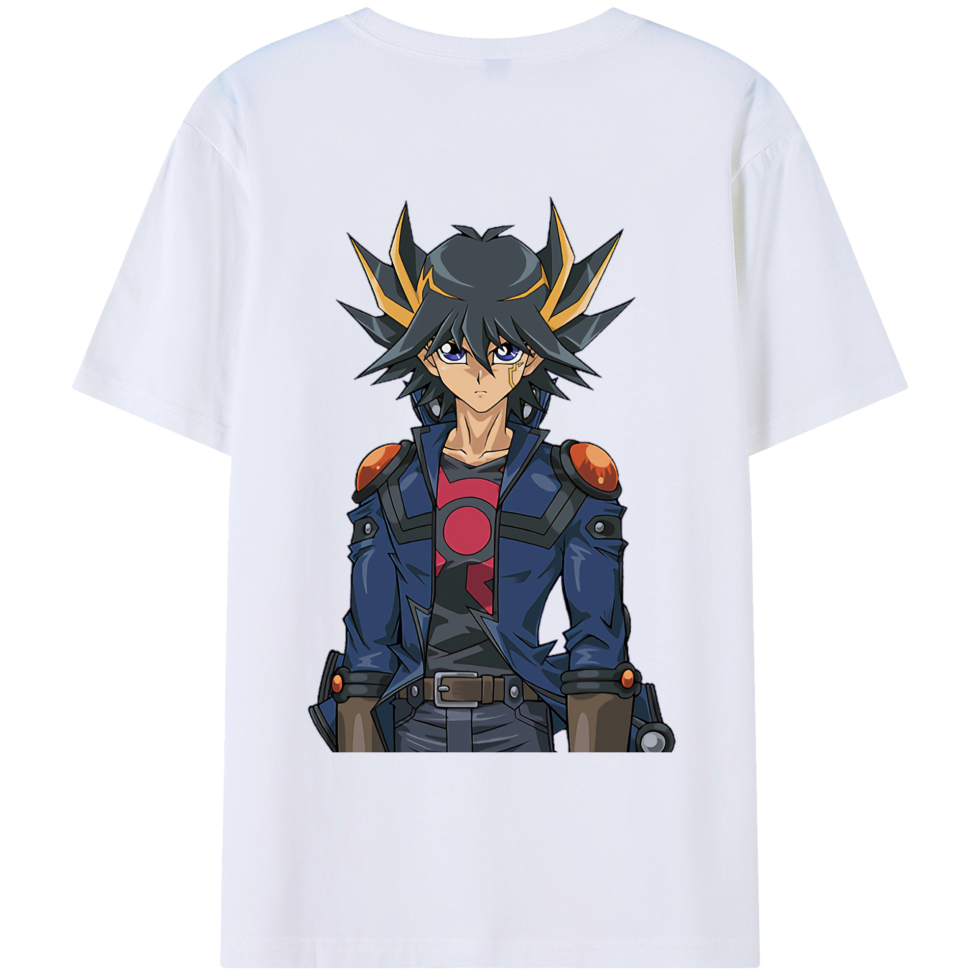 （画像用） 遊☆戯☆王 Yu-Gi-Oh! 綿100％ メンズ半袖Tシャツ（バックプリント） 通気性