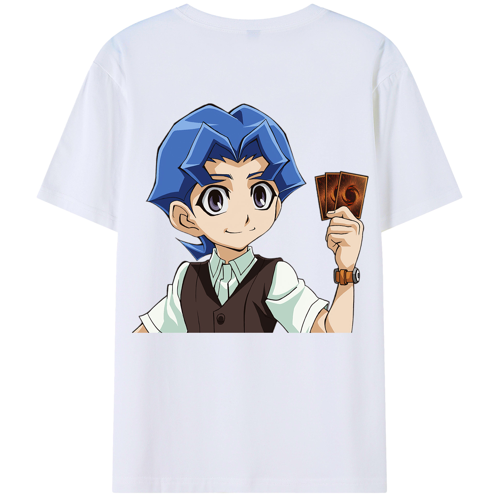 （画像用） 遊☆戯☆王 Yu-Gi-Oh! 綿100％ メンズ半袖Tシャツ（バックプリント） 通気性