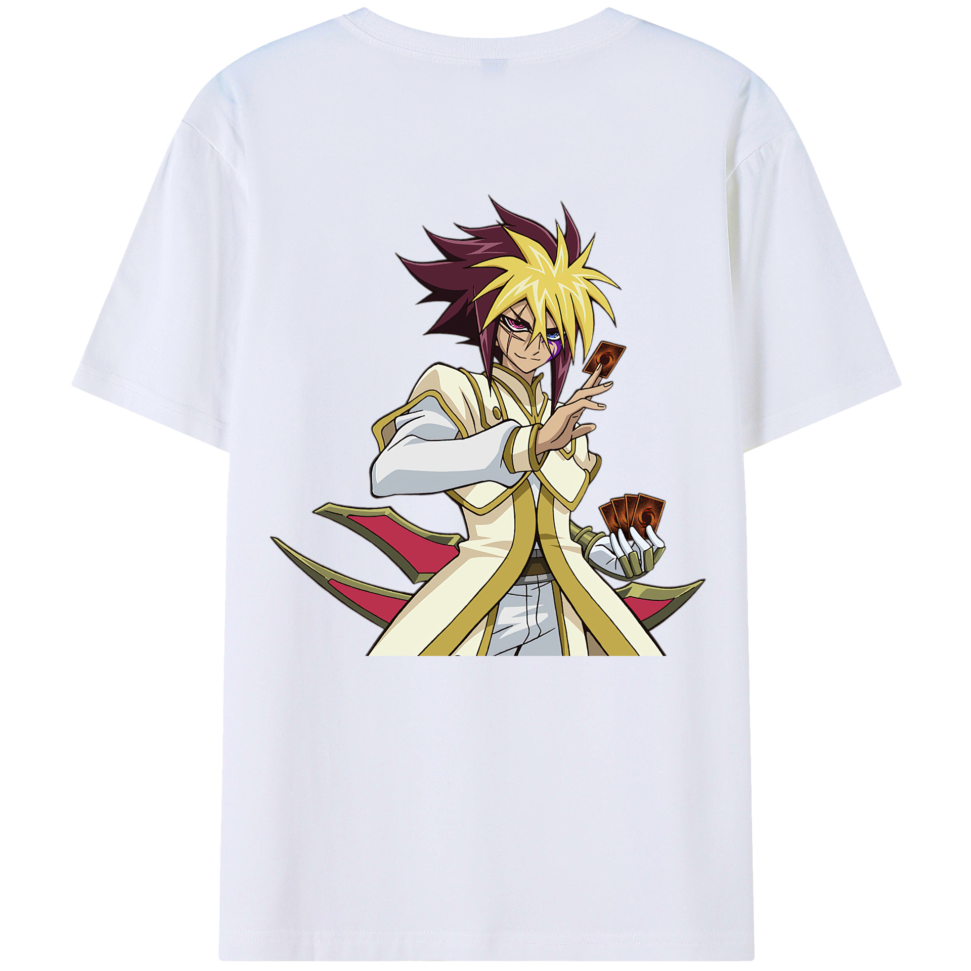 （画像用） 遊☆戯☆王 Yu-Gi-Oh! 綿100％ メンズ半袖Tシャツ（バックプリント） 通気性