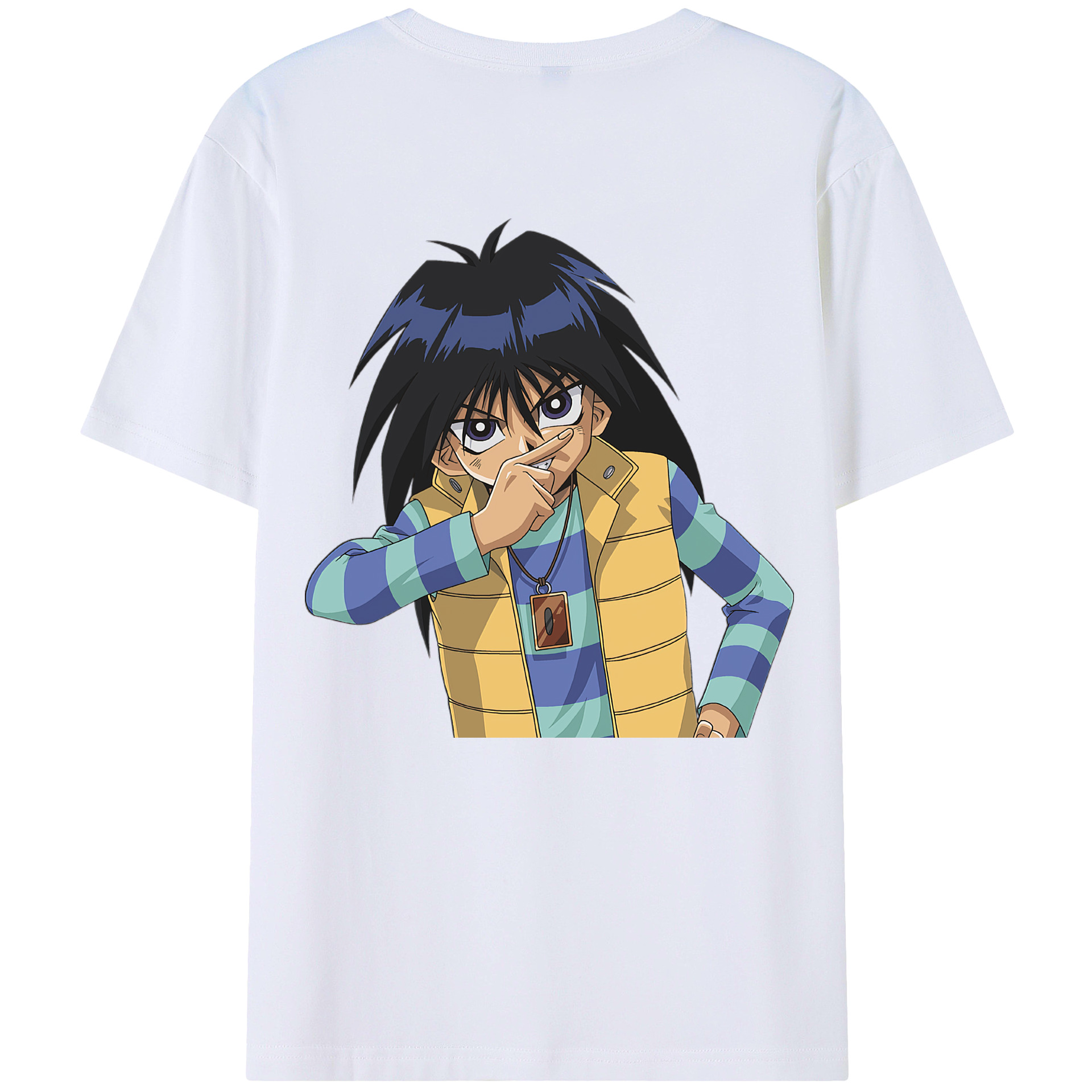 （画像用） 遊☆戯☆王 Yu-Gi-Oh! 綿100％ メンズ半袖Tシャツ（バックプリント） 通気性