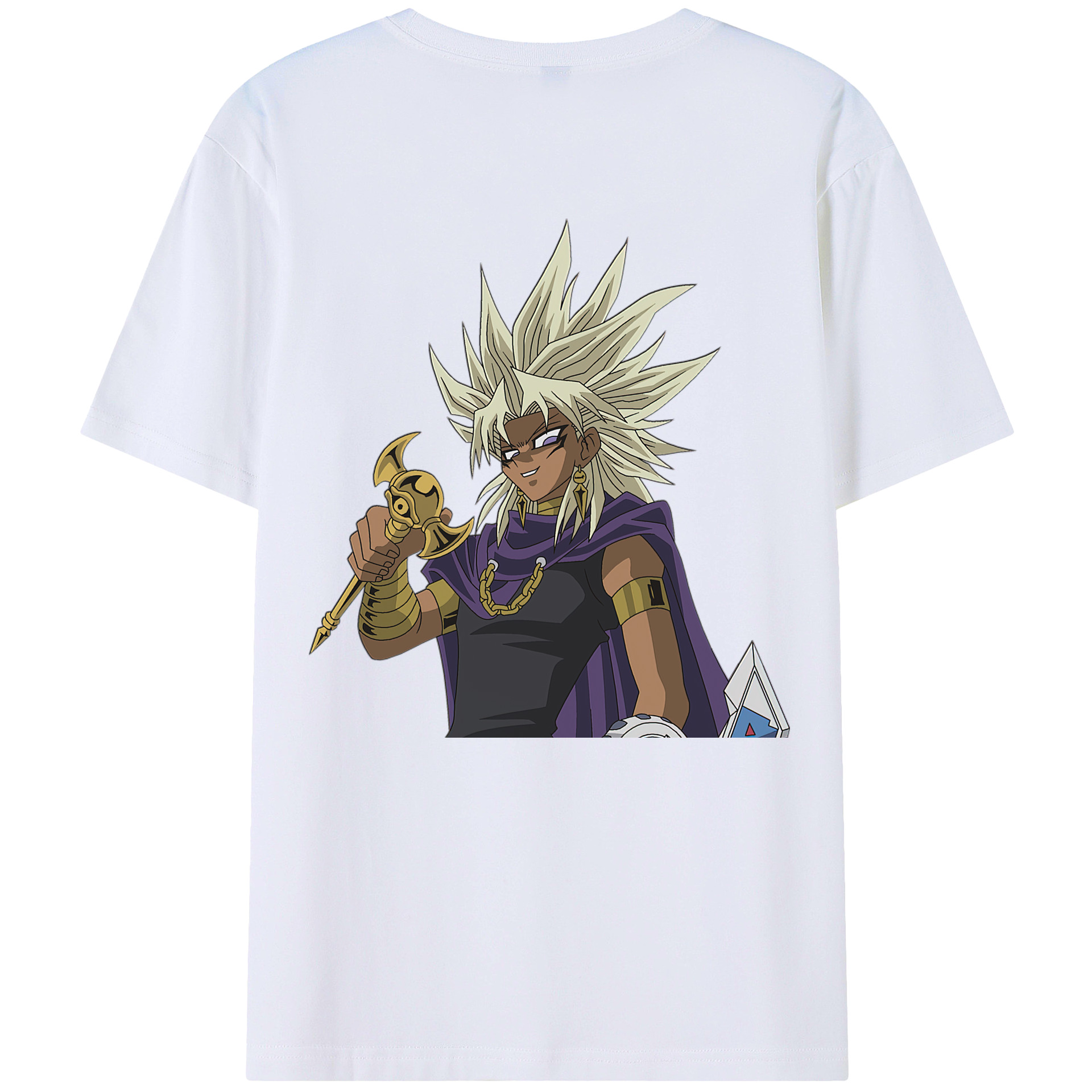 （画像用） 遊☆戯☆王 Yu-Gi-Oh! 綿100％ メンズ半袖Tシャツ（バックプリント） 通気性