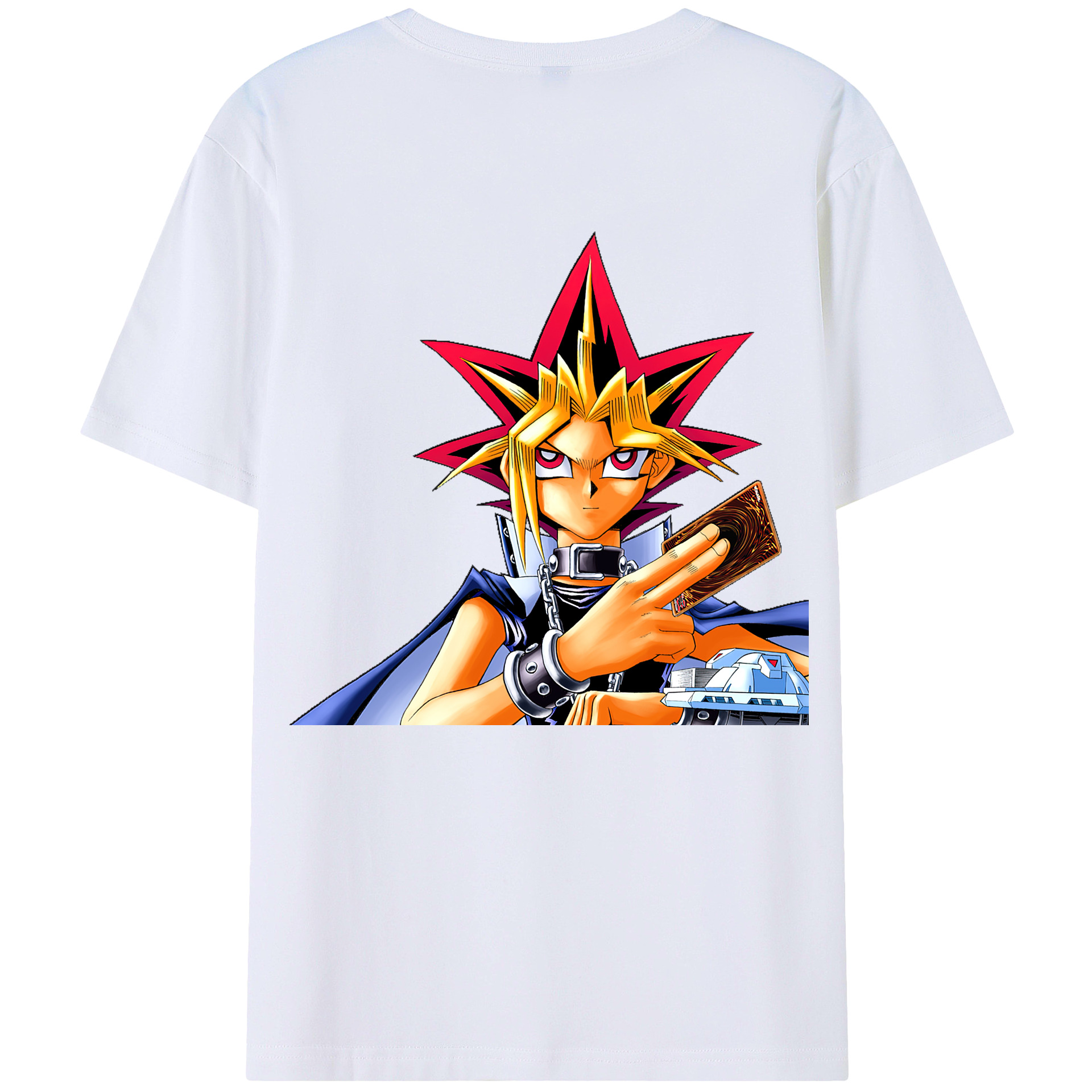 （画像用） 遊☆戯☆王 Yu-Gi-Oh! 綿100％ メンズ半袖Tシャツ（バックプリント） 通気性