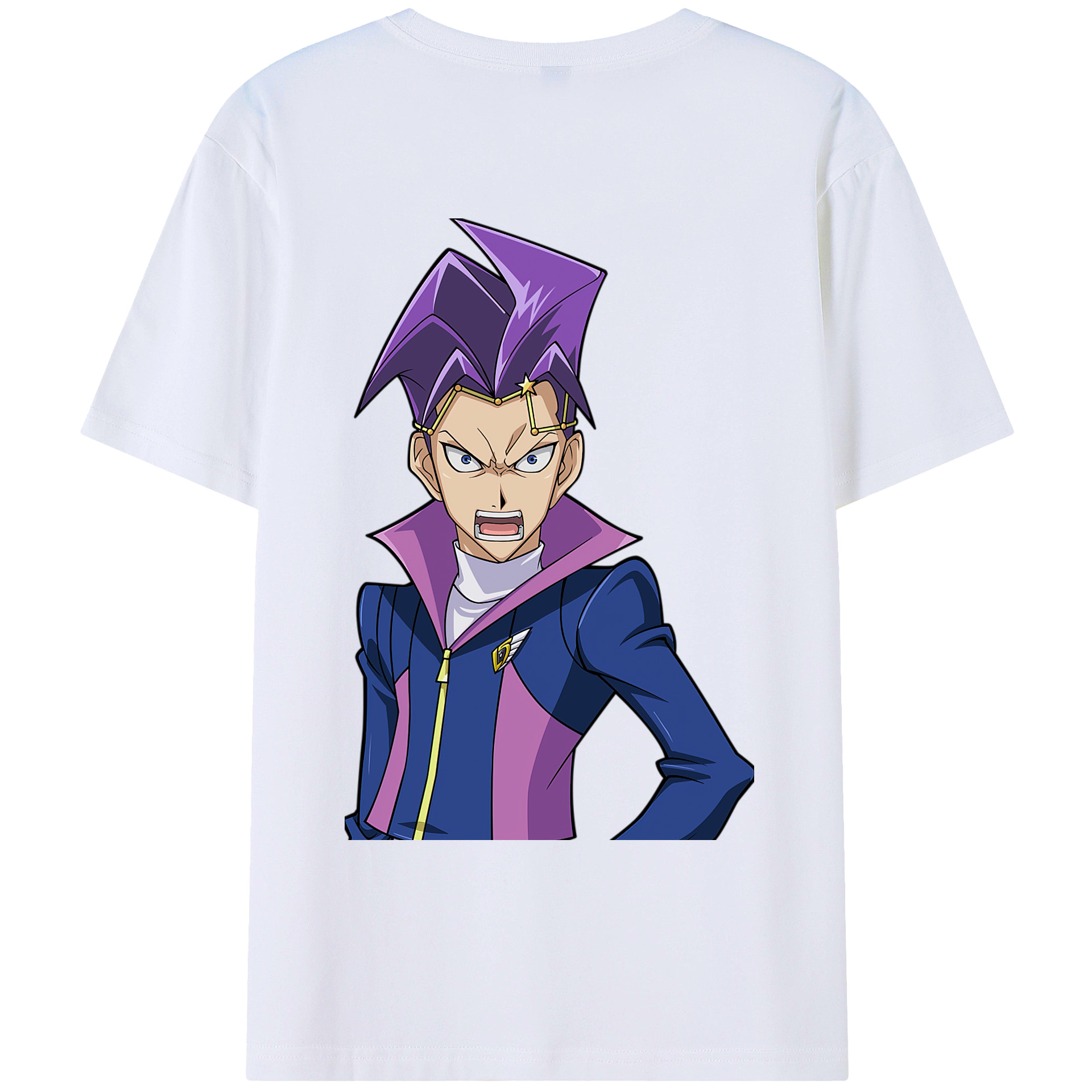 （画像用） 遊☆戯☆王 Yu-Gi-Oh! 綿100％ メンズ半袖Tシャツ（バックプリント） 通気性