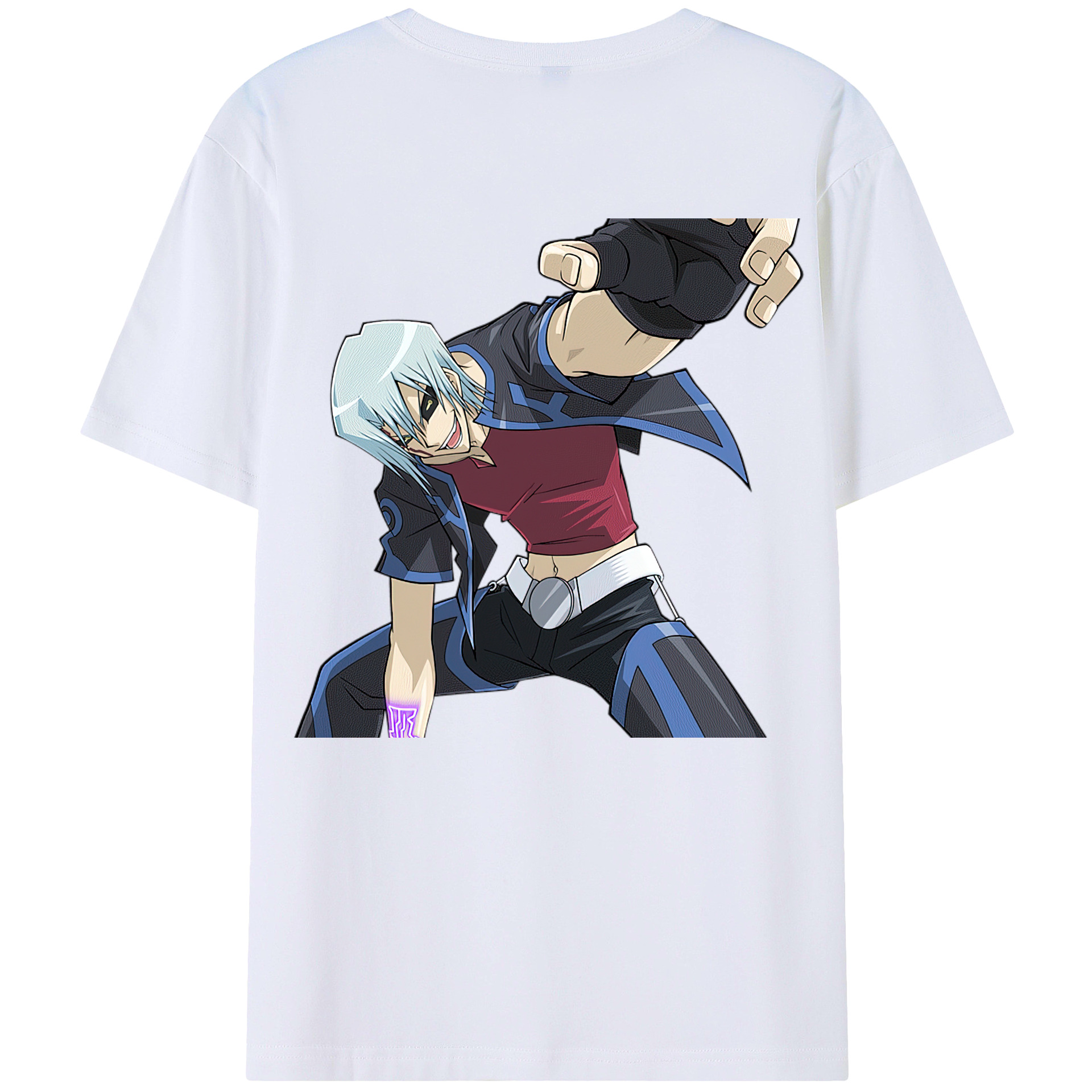 （画像用） 遊☆戯☆王 Yu-Gi-Oh! 綿100％ メンズ半袖Tシャツ（バックプリント） 通気性