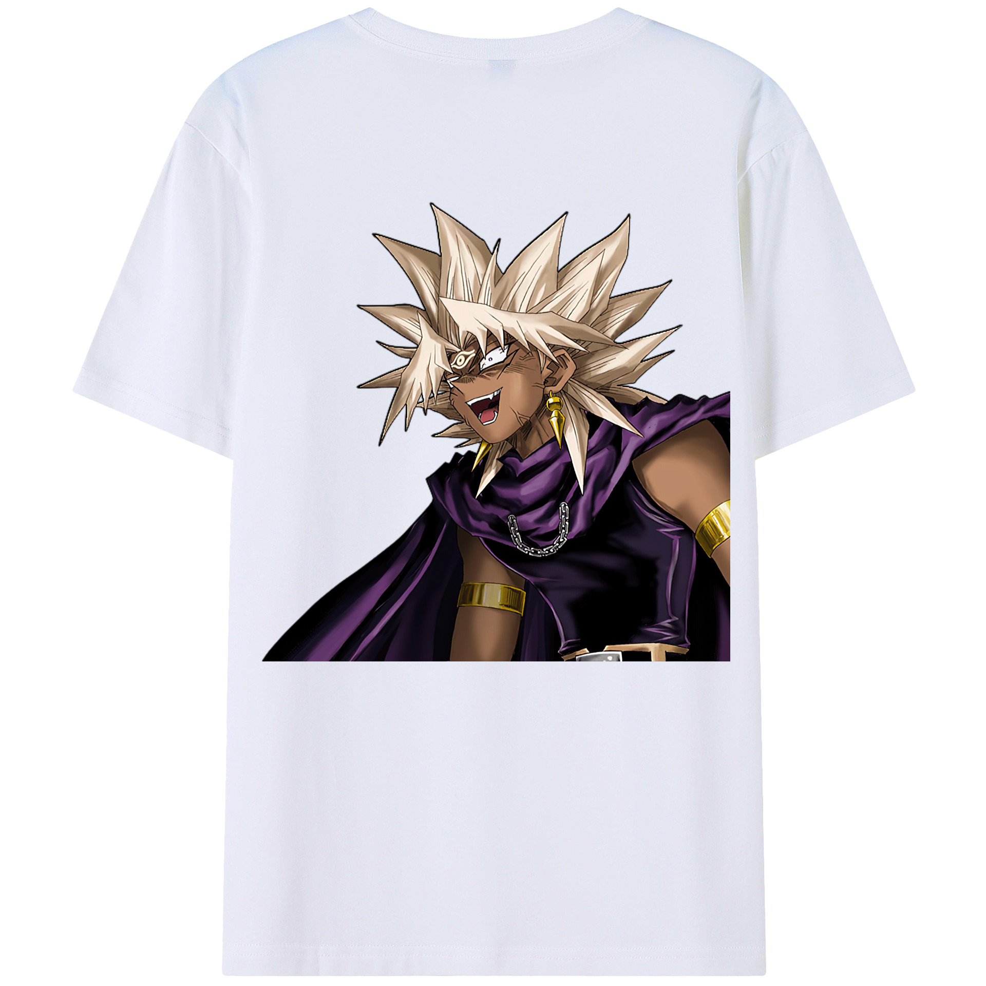 （画像用） 遊☆戯☆王 Yu-Gi-Oh! 綿100％ メンズ半袖Tシャツ（バックプリント） 通気性