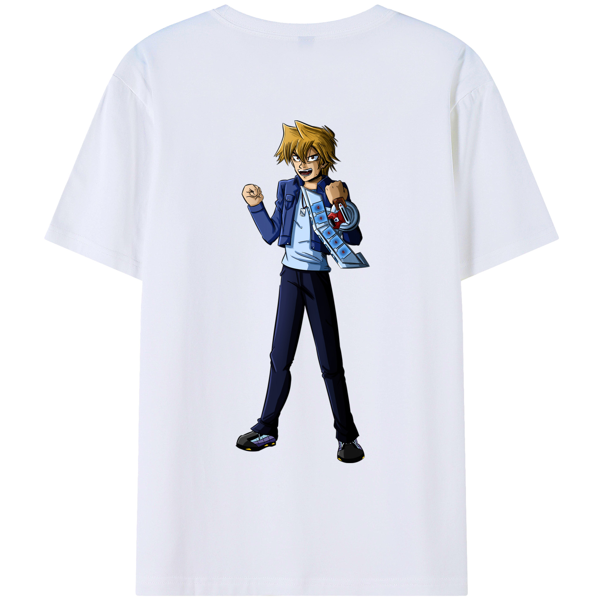 （画像用） 遊☆戯☆王 Yu-Gi-Oh! 綿100％ メンズ半袖Tシャツ（バックプリント） 通気性
