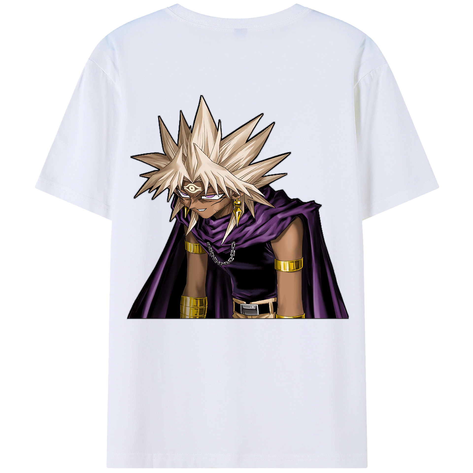 （画像用） 遊☆戯☆王 Yu-Gi-Oh! 綿100％ メンズ半袖Tシャツ（バックプリント） 通気性