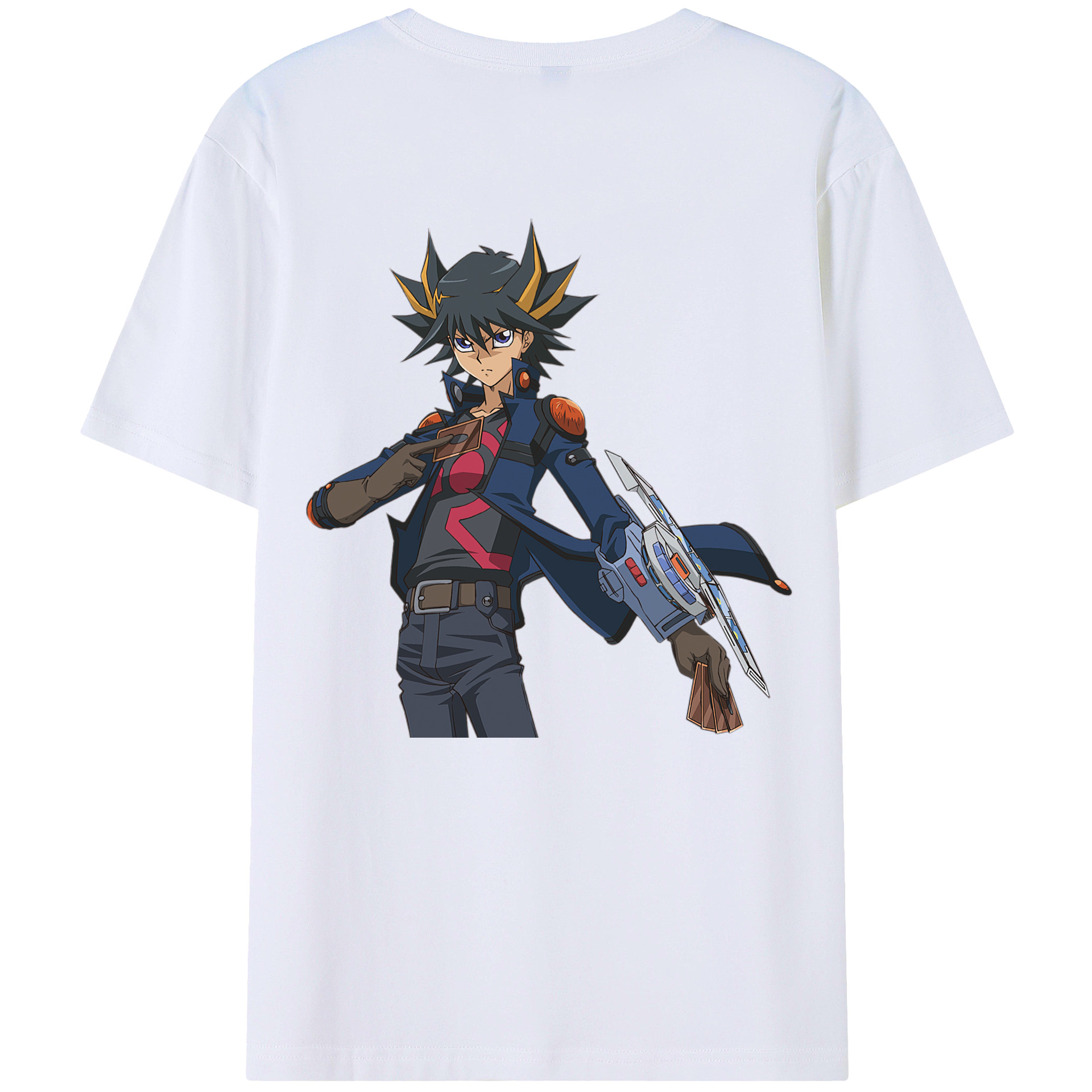 （画像用） 遊☆戯☆王 Yu-Gi-Oh! 綿100％ メンズ半袖Tシャツ（バックプリント） 通気性