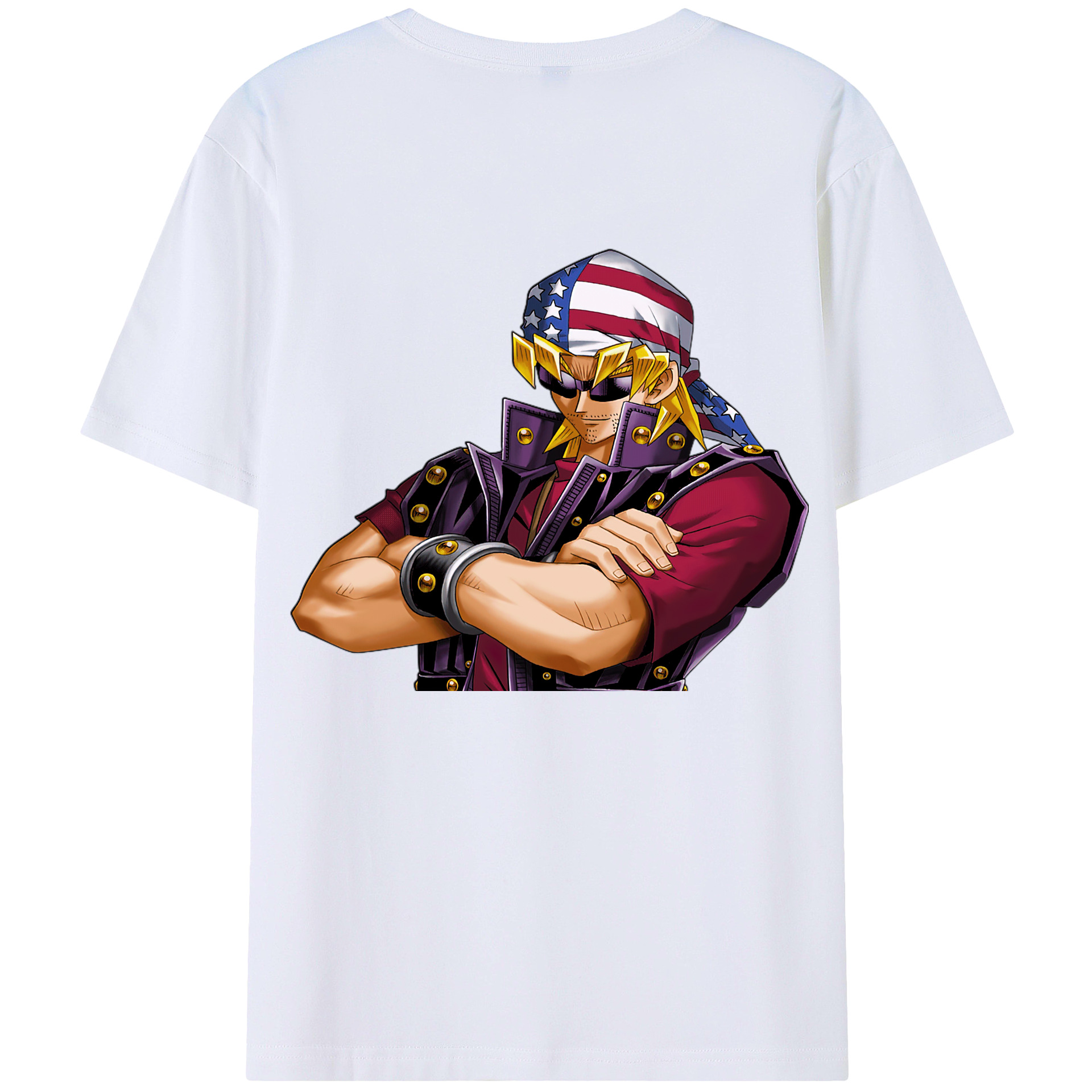 （画像用） 遊☆戯☆王 Yu-Gi-Oh! 綿100％ メンズ半袖Tシャツ（バックプリント） 通気性