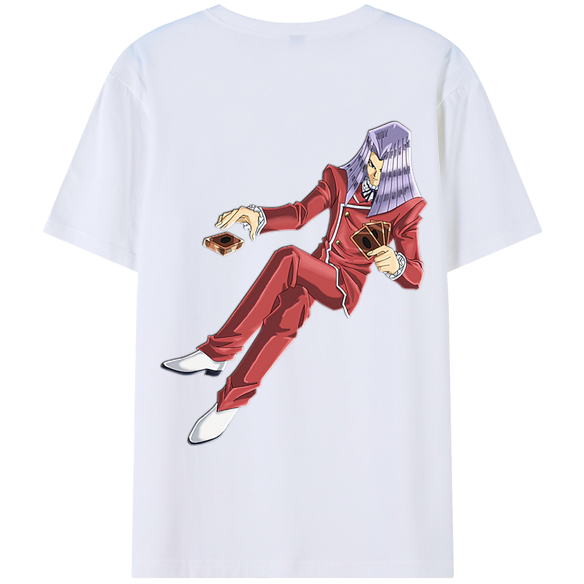 （画像用） 遊☆戯☆王 Yu-Gi-Oh! 綿100％ メンズ半袖Tシャツ（バックプリント） 通気性