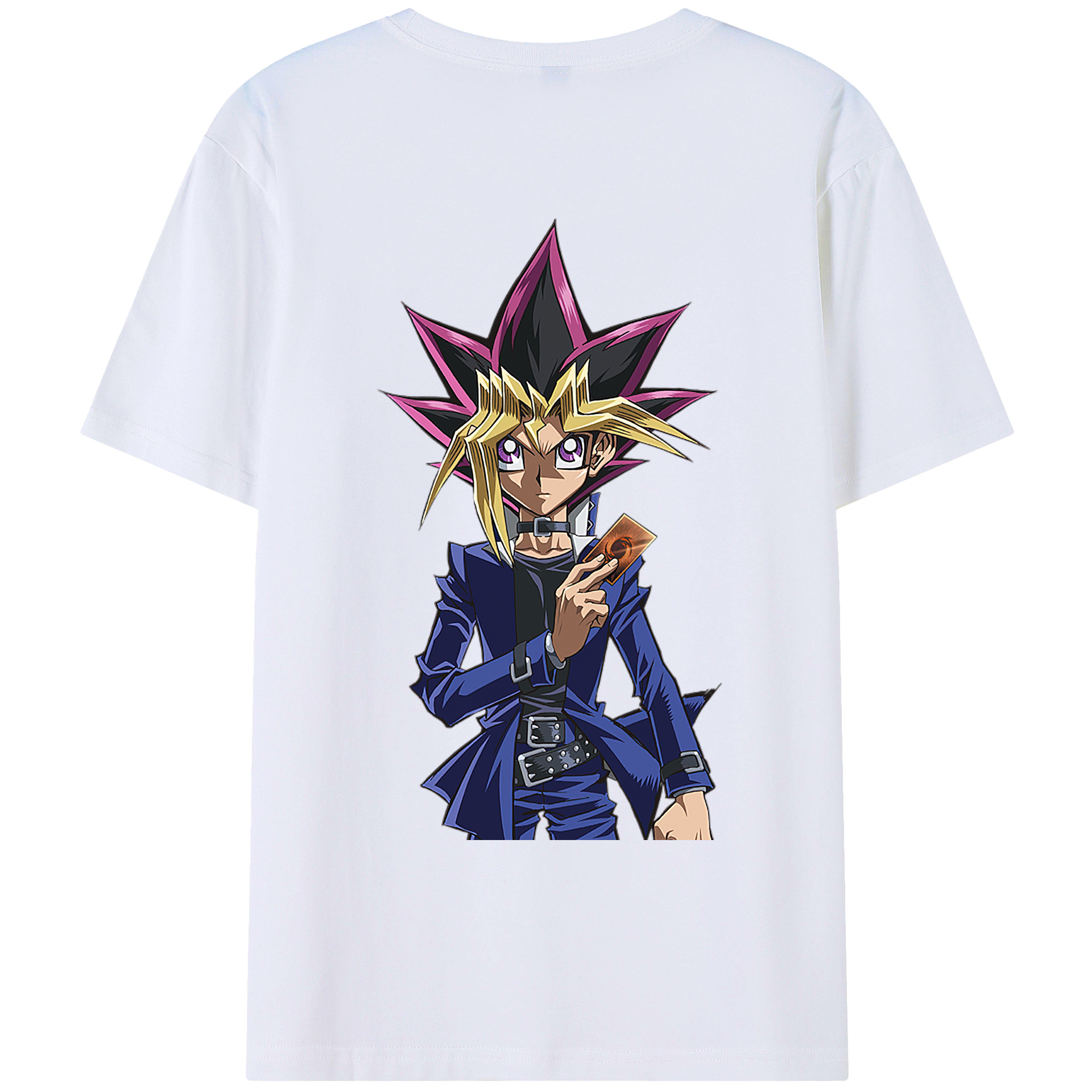 （画像用） 遊☆戯☆王 Yu-Gi-Oh! 綿100％ メンズ半袖Tシャツ（バックプリント） 通気性