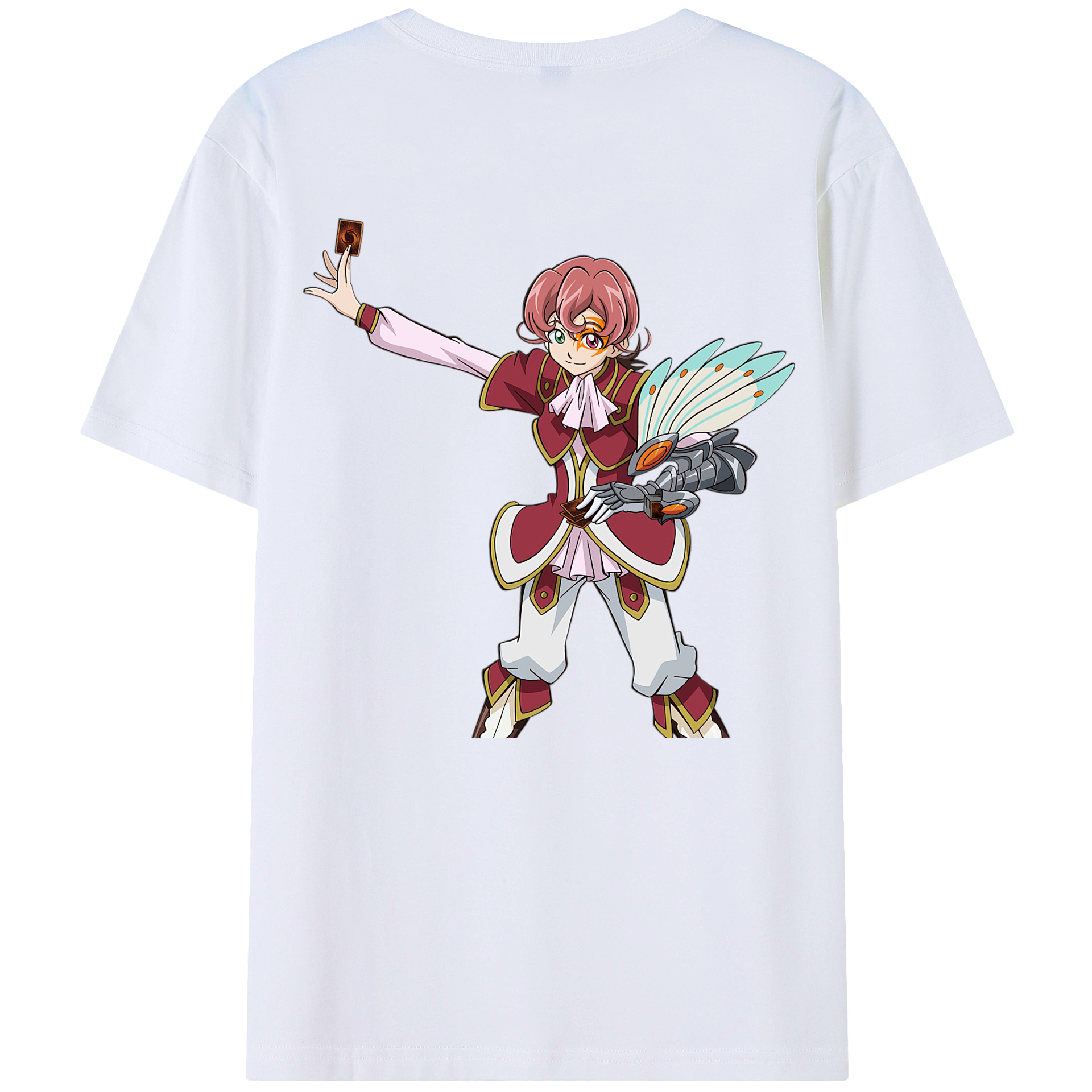 （画像用） 遊☆戯☆王 Yu-Gi-Oh! 綿100％ メンズ半袖Tシャツ（バックプリント） 通気性