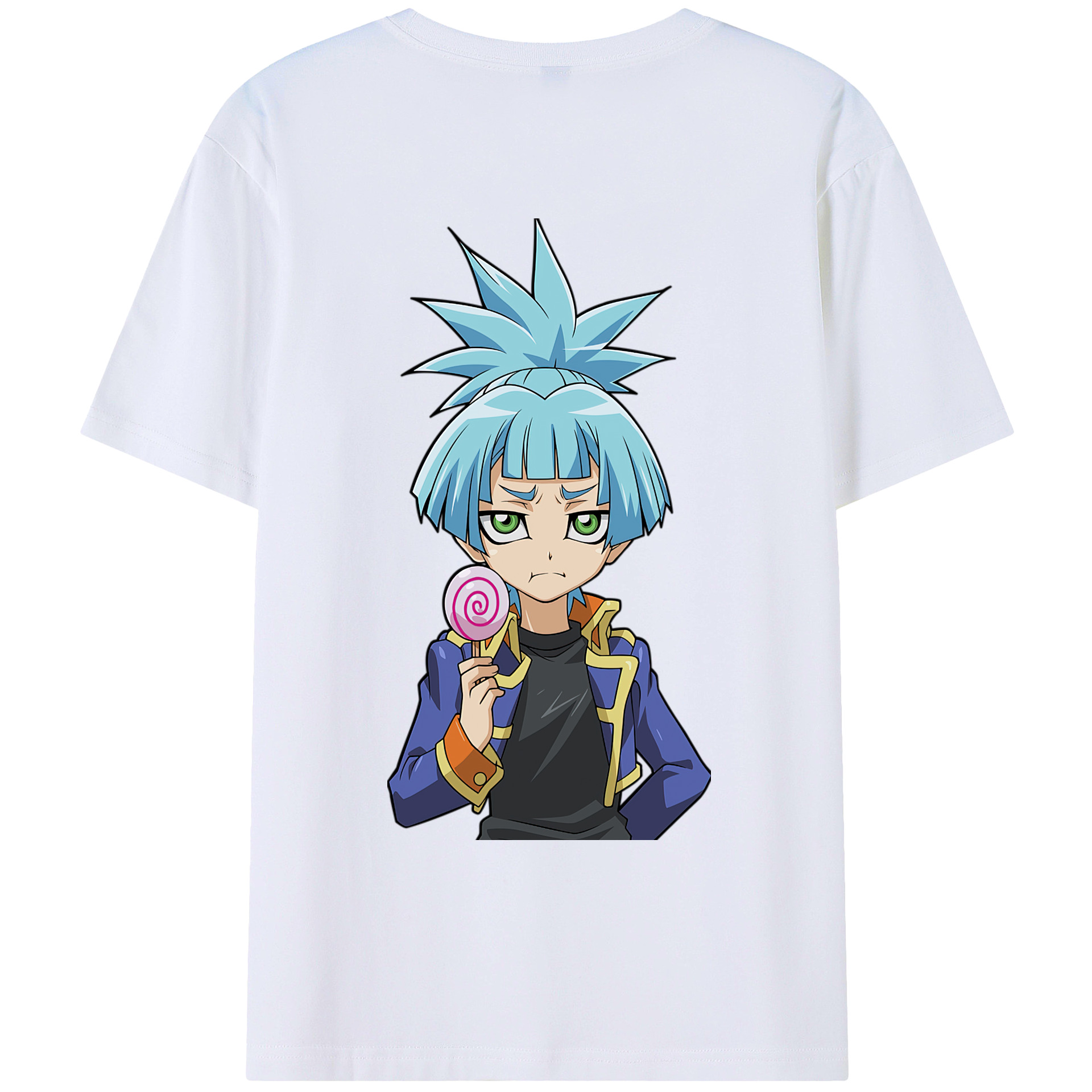 （画像用） 遊☆戯☆王 Yu-Gi-Oh! 綿100％ メンズ半袖Tシャツ（バックプリント） 通気性