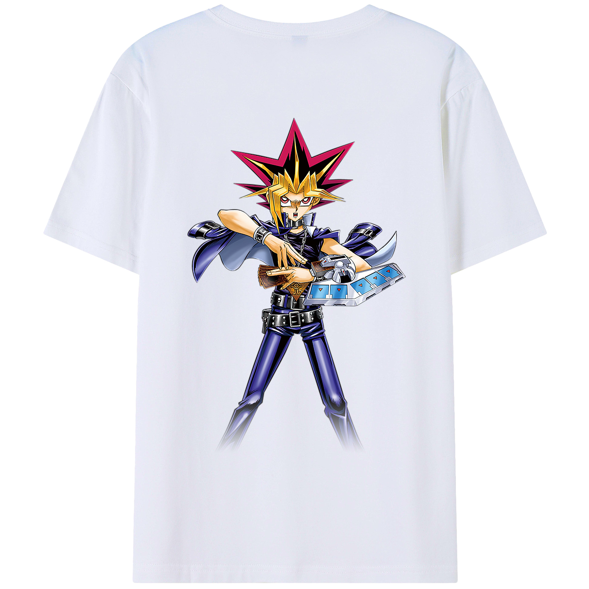 （画像用） 遊☆戯☆王 Yu-Gi-Oh! 綿100％ メンズ半袖Tシャツ（バックプリント） 通気性