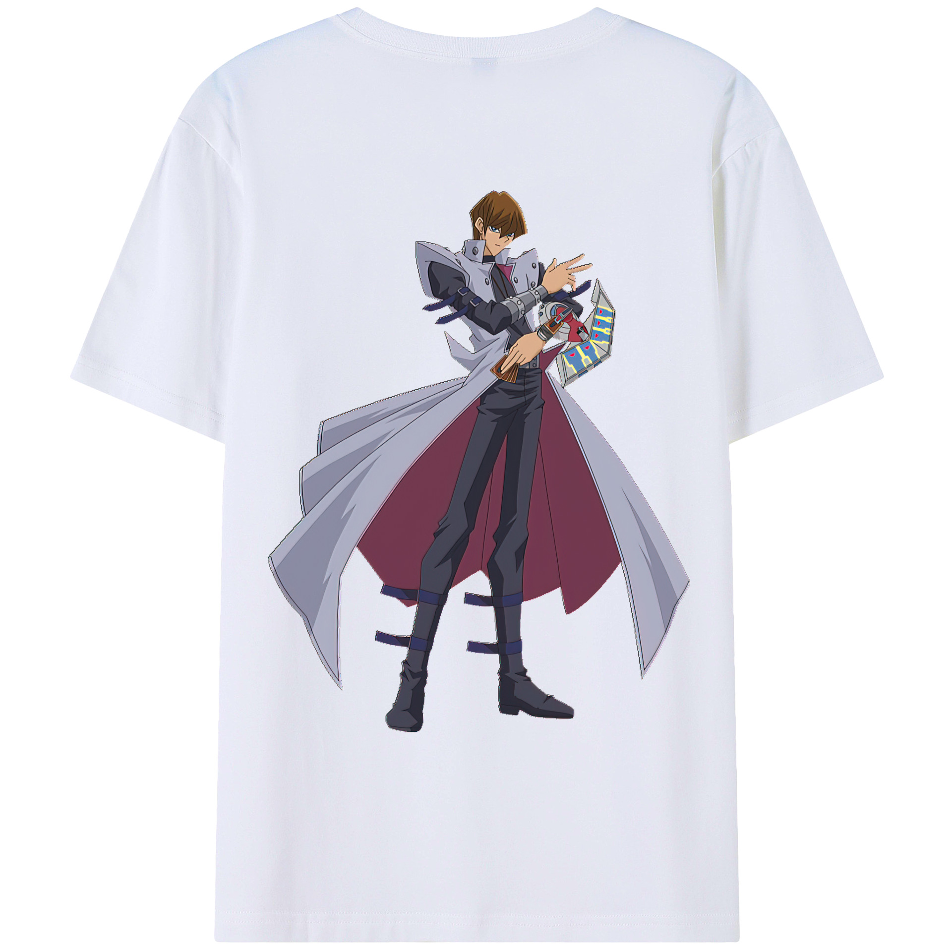 （画像用） 遊☆戯☆王 Yu-Gi-Oh! 綿100％ メンズ半袖Tシャツ（バックプリント） 通気性