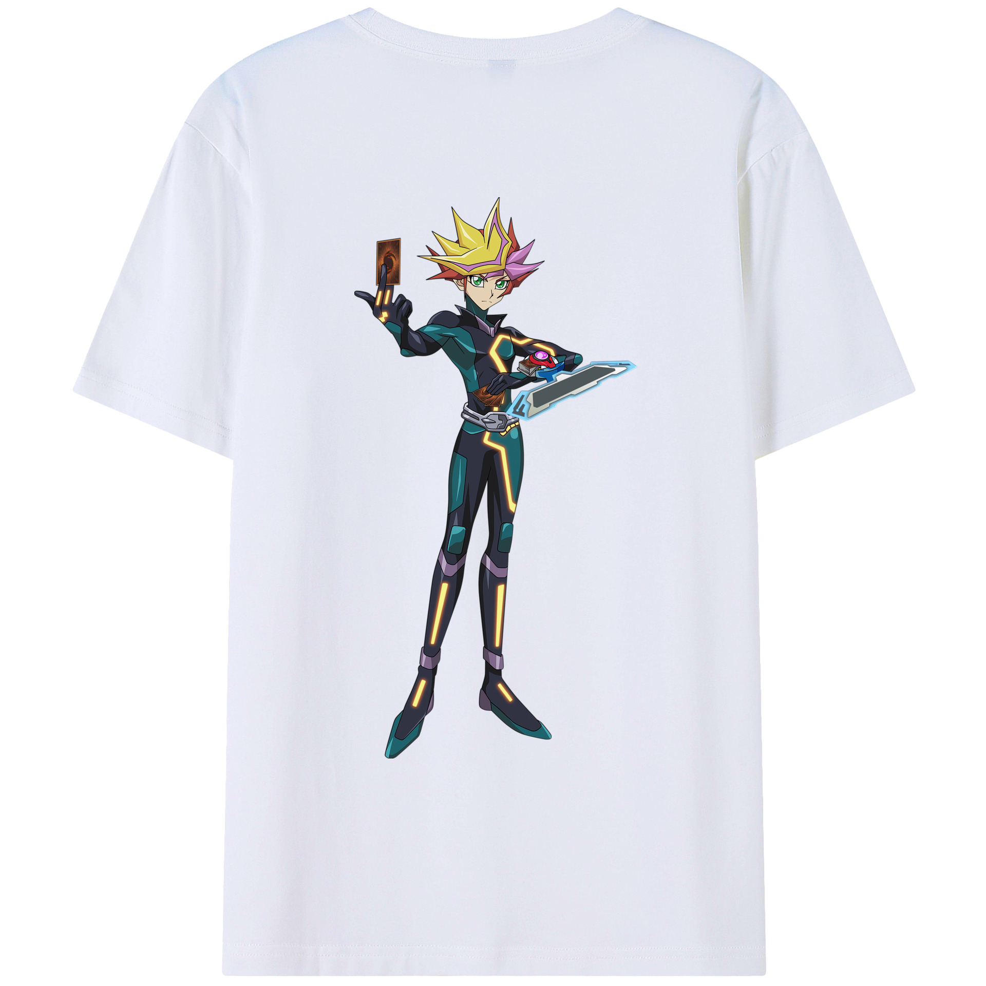 （画像用） 遊☆戯☆王 Yu-Gi-Oh! 綿100％ メンズ半袖Tシャツ（バックプリント） 通気性