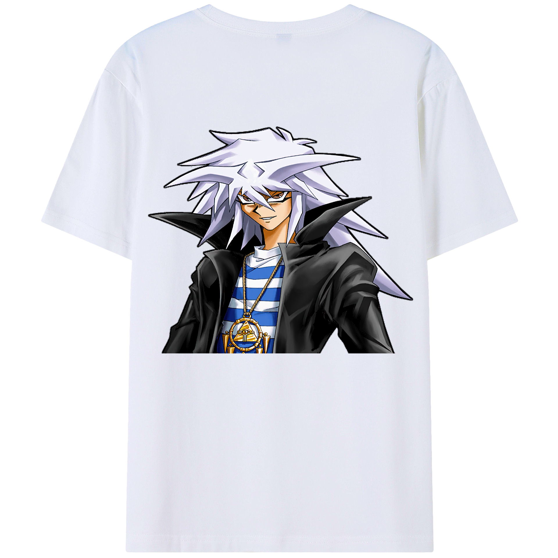 （画像用） 遊☆戯☆王 Yu-Gi-Oh! 綿100％ メンズ半袖Tシャツ（バックプリント） 通気性
