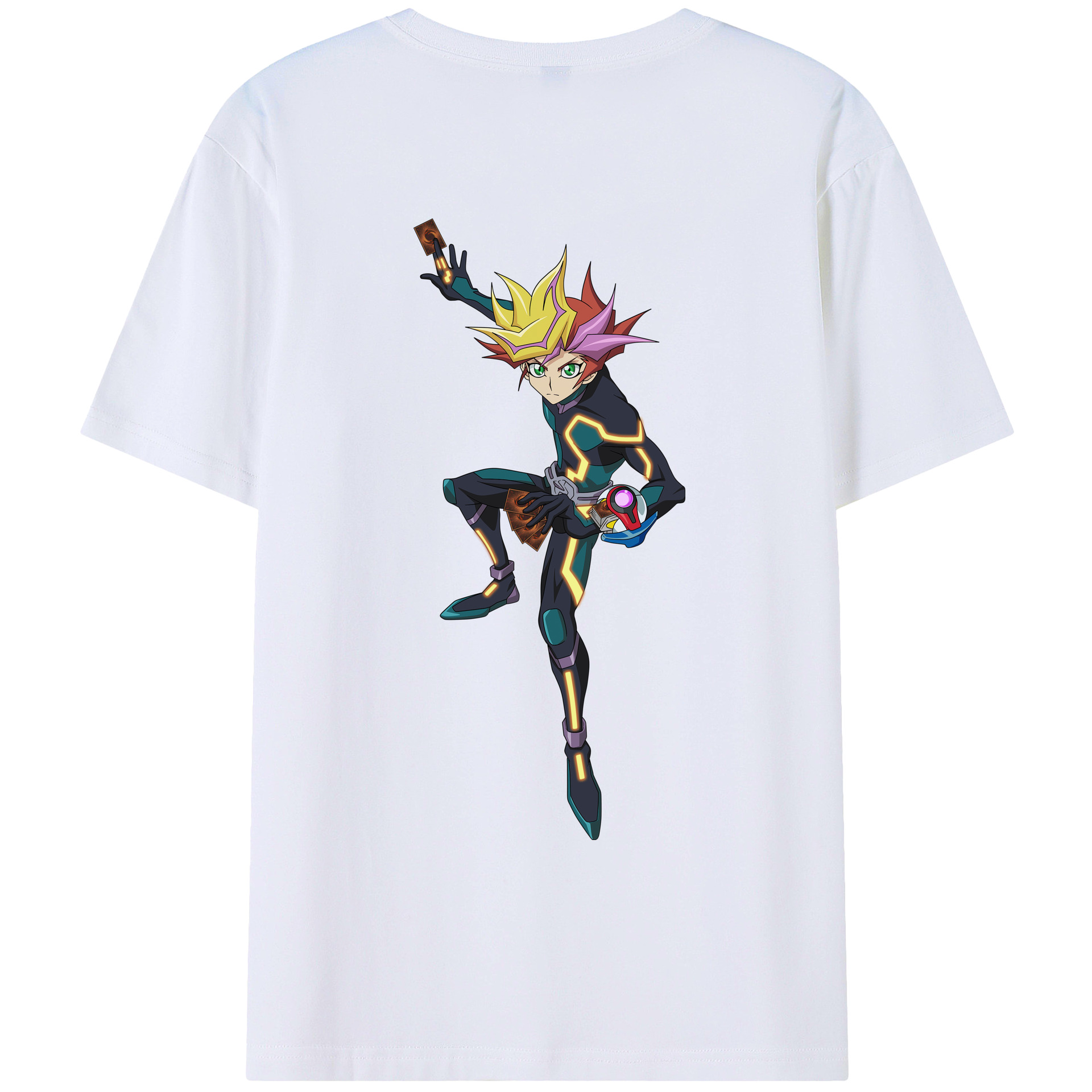 （画像用） 遊☆戯☆王 Yu-Gi-Oh! 綿100％ メンズ半袖Tシャツ（バックプリント） 通気性