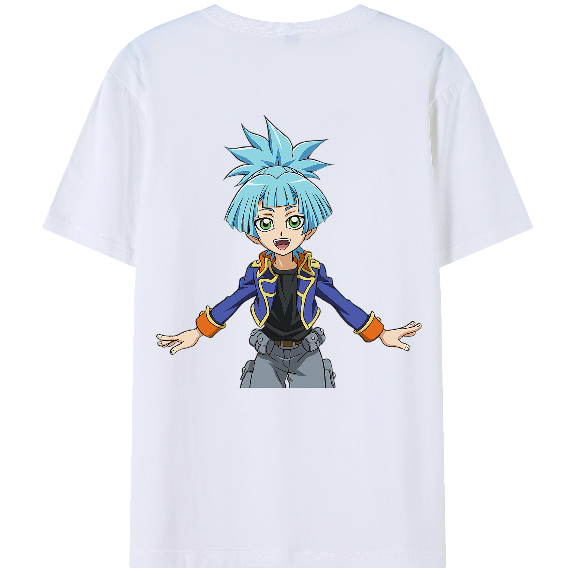 （画像用） 遊☆戯☆王 Yu-Gi-Oh! 綿100％ メンズ半袖Tシャツ（バックプリント） 通気性